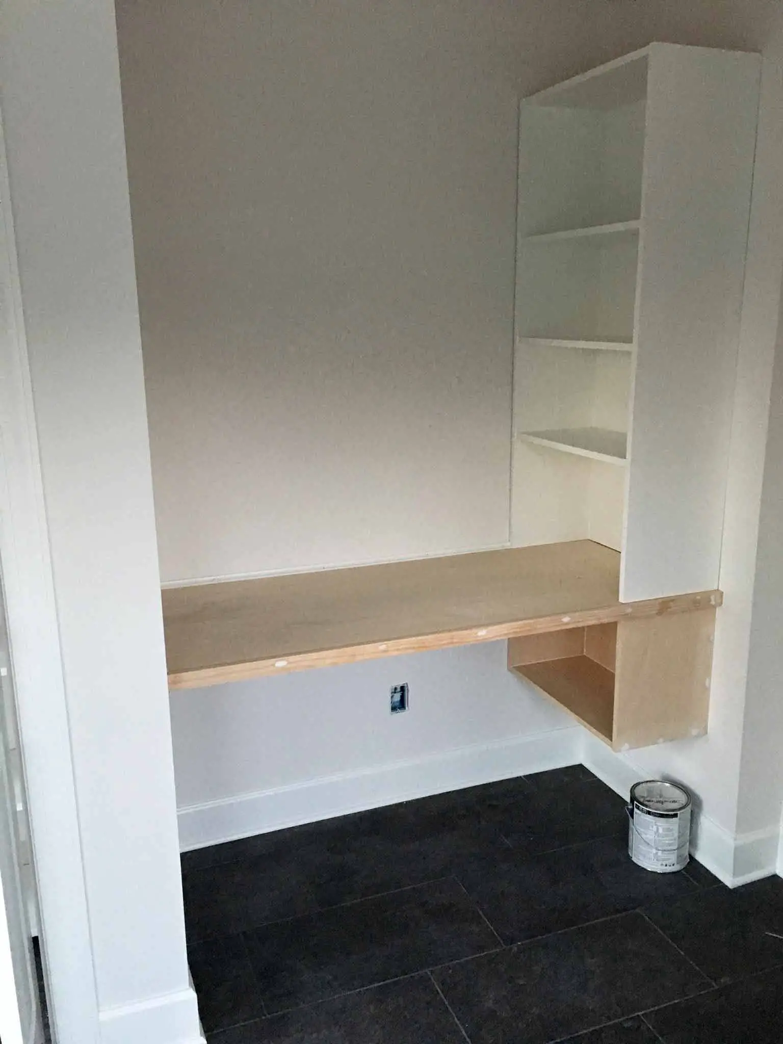Custom Built-in Desk And Shelves - That Homebird Life