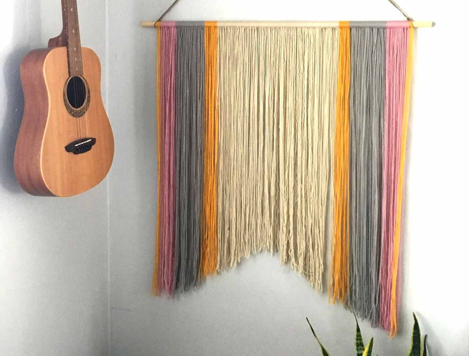 Simple DIY Yarn Wall Art for 10 (or Less) That Homebird Life