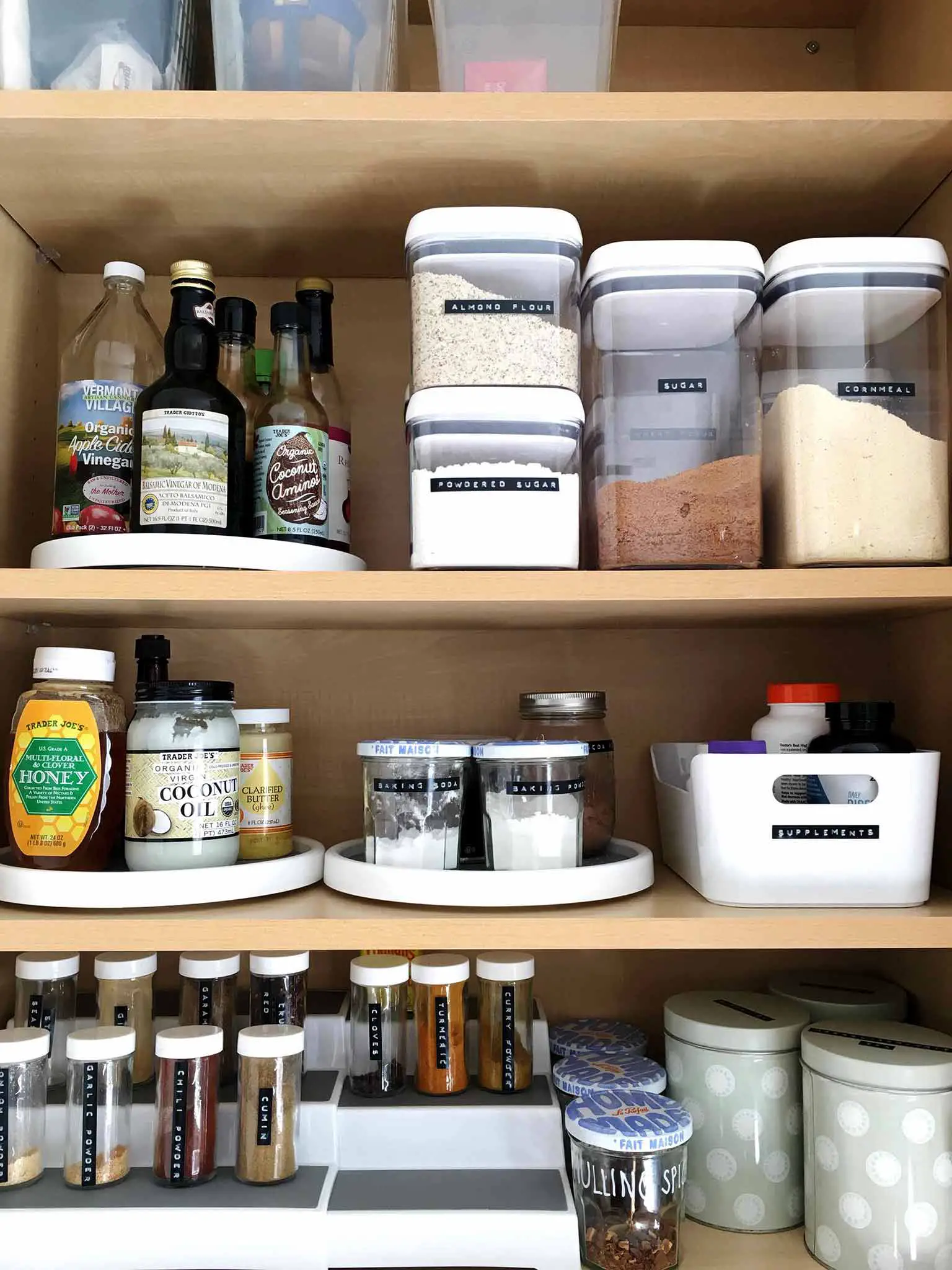 Organized kitchen cabinet - That Homebird Life Blog