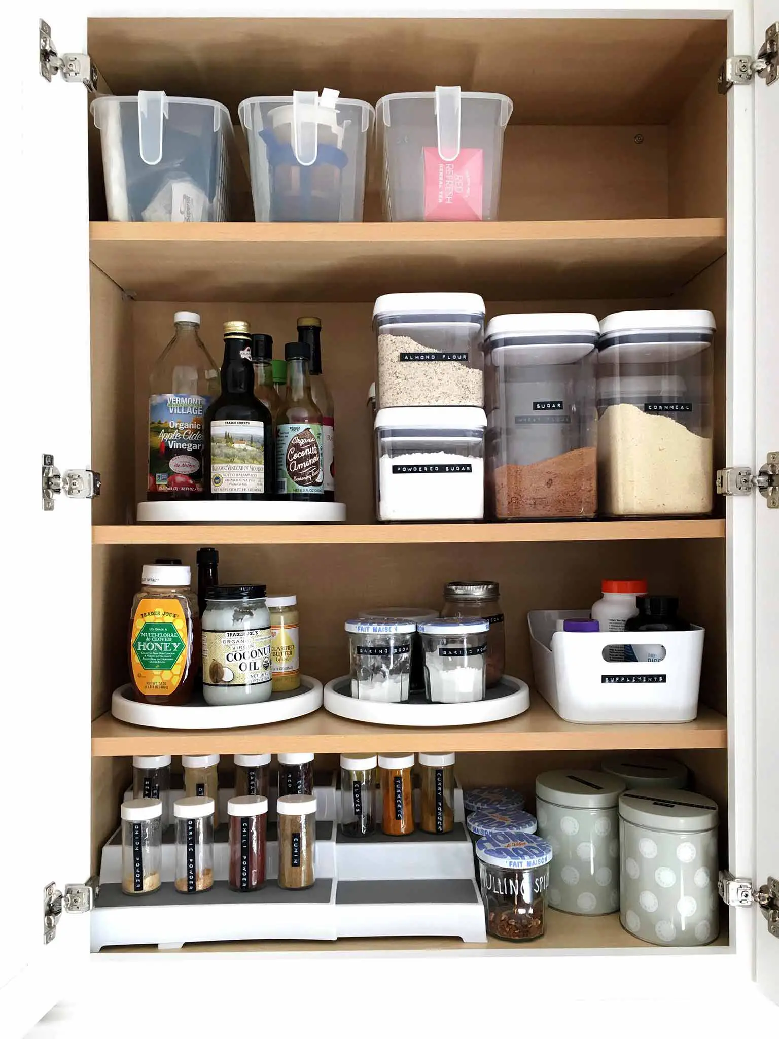 Organized kitchen cabinet - That Homebird Life Blog