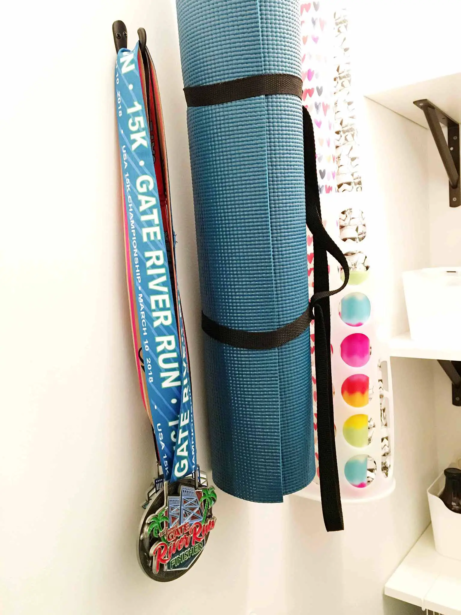 Exercise mat and race medals - That Homebird Life Blog