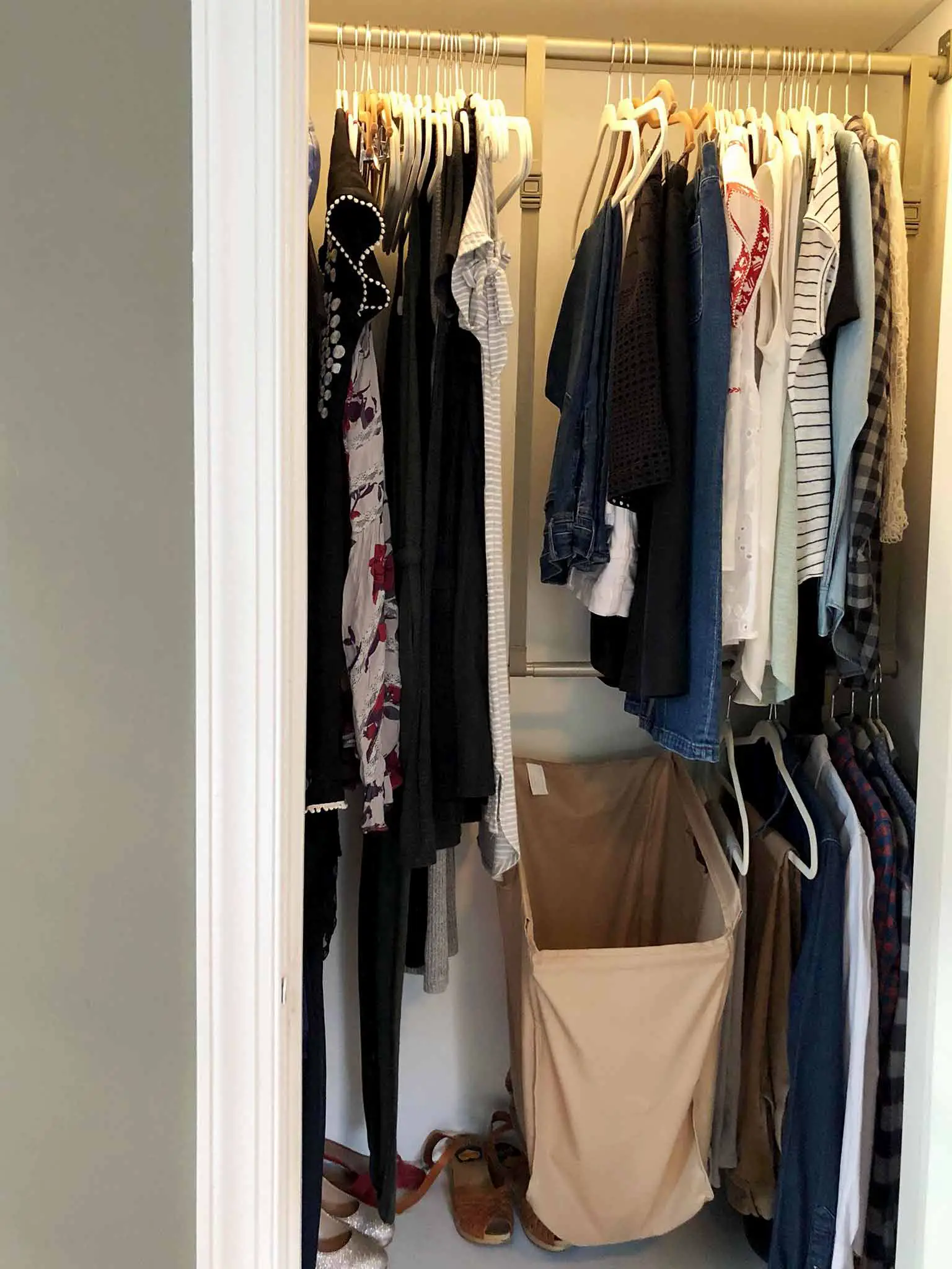 Master Bedroom Progress Konmari Clothing - The One Room Challenge - That Homebird Life Blog