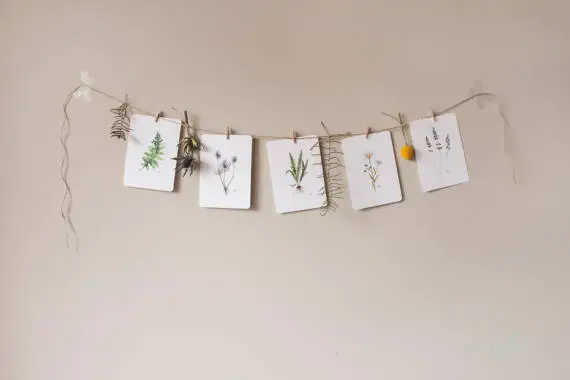 Master Bedroom Etsy Finds Botanical Watercolors - The One Room Challenge - That Homebird Life Blog