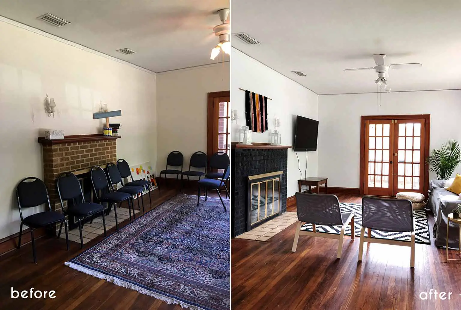 Before and after - Modern minimalist room makeover on a budget - That Homebird Life Blog
