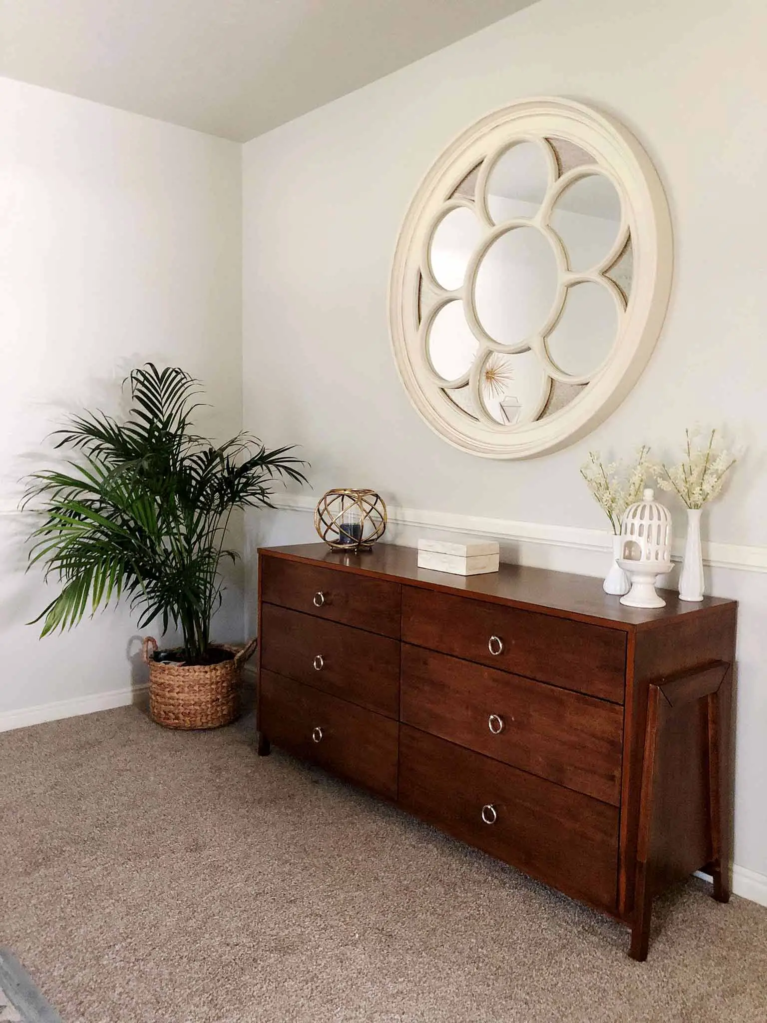 AFTER - Mid Century Modern, Coastal, Master Bedroom Makeover - That Homebird Life Blog