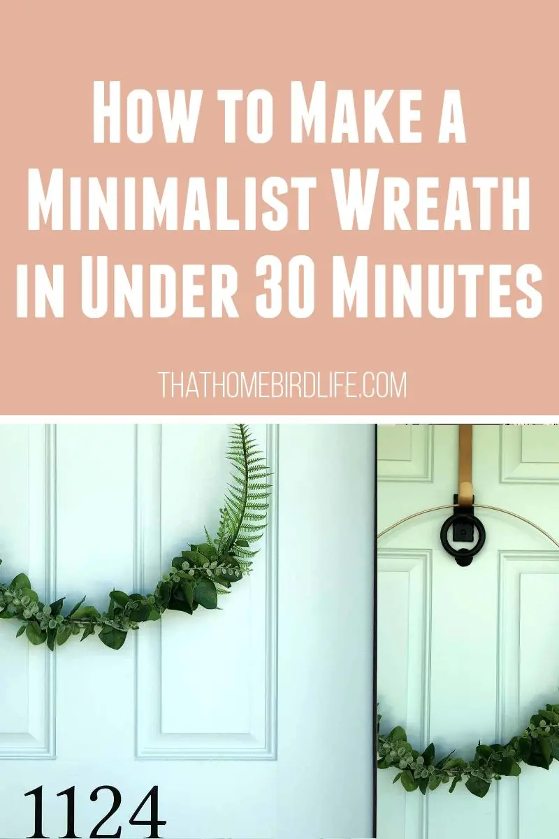 tutorial for minimalist wreath