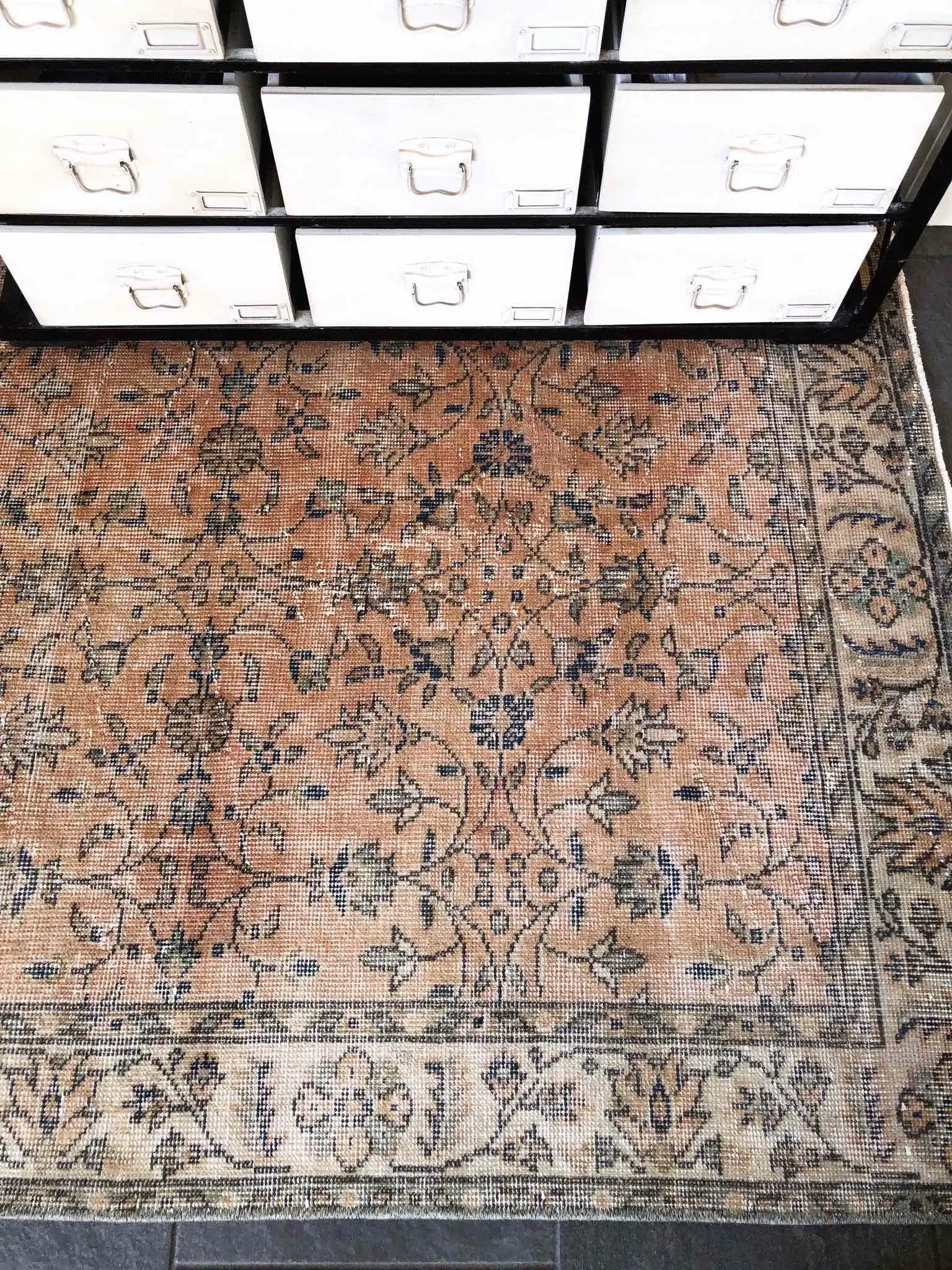 close up of vintage rug