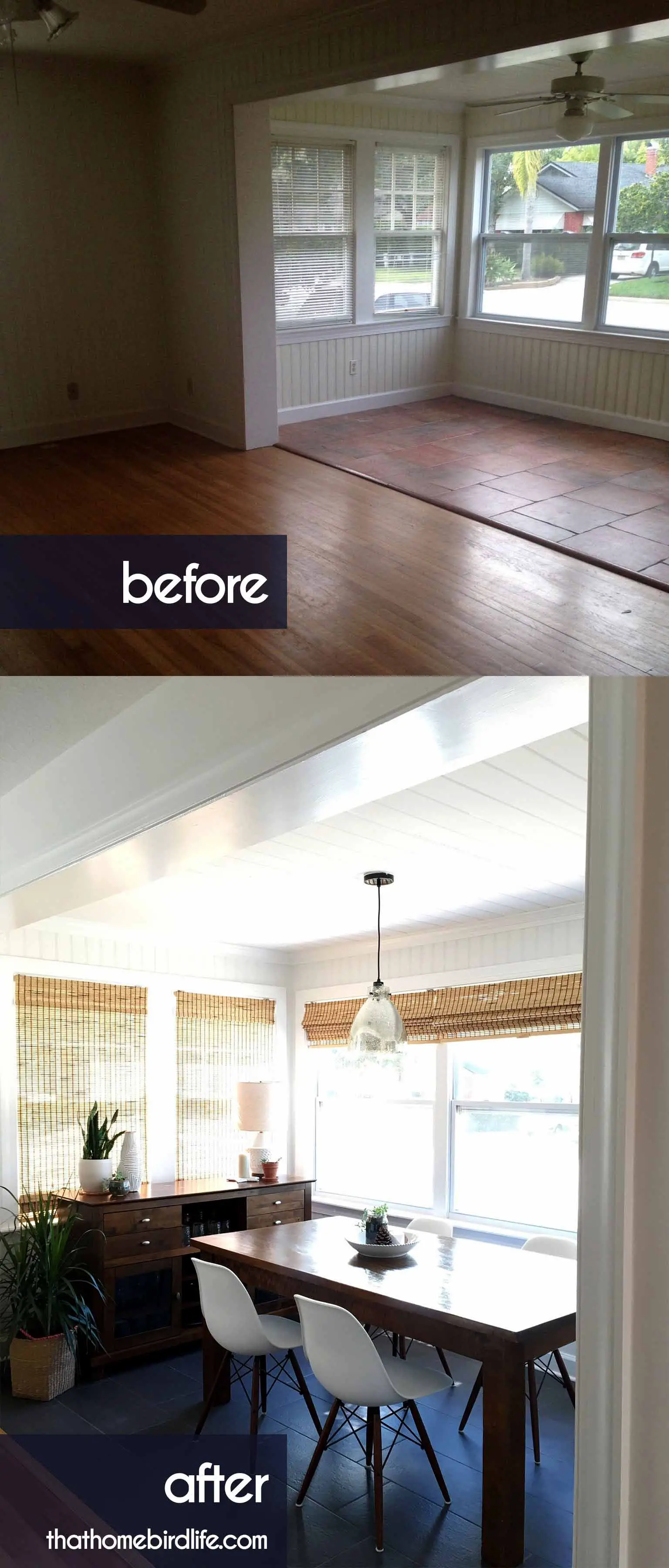 Dining room before and after - That Homebird Life Blog