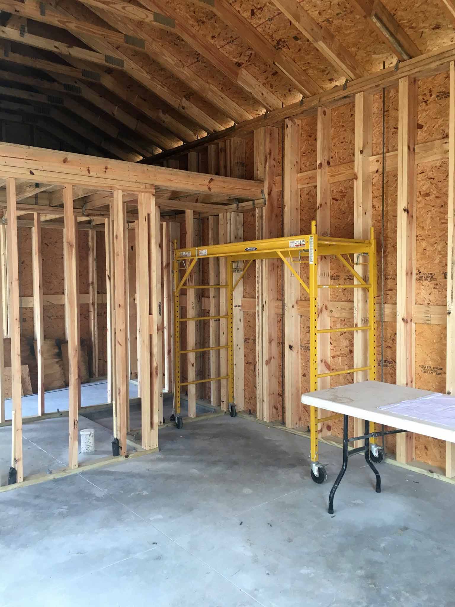 Kitchenette nook - guest house construction progress - That Homebird Life Blog