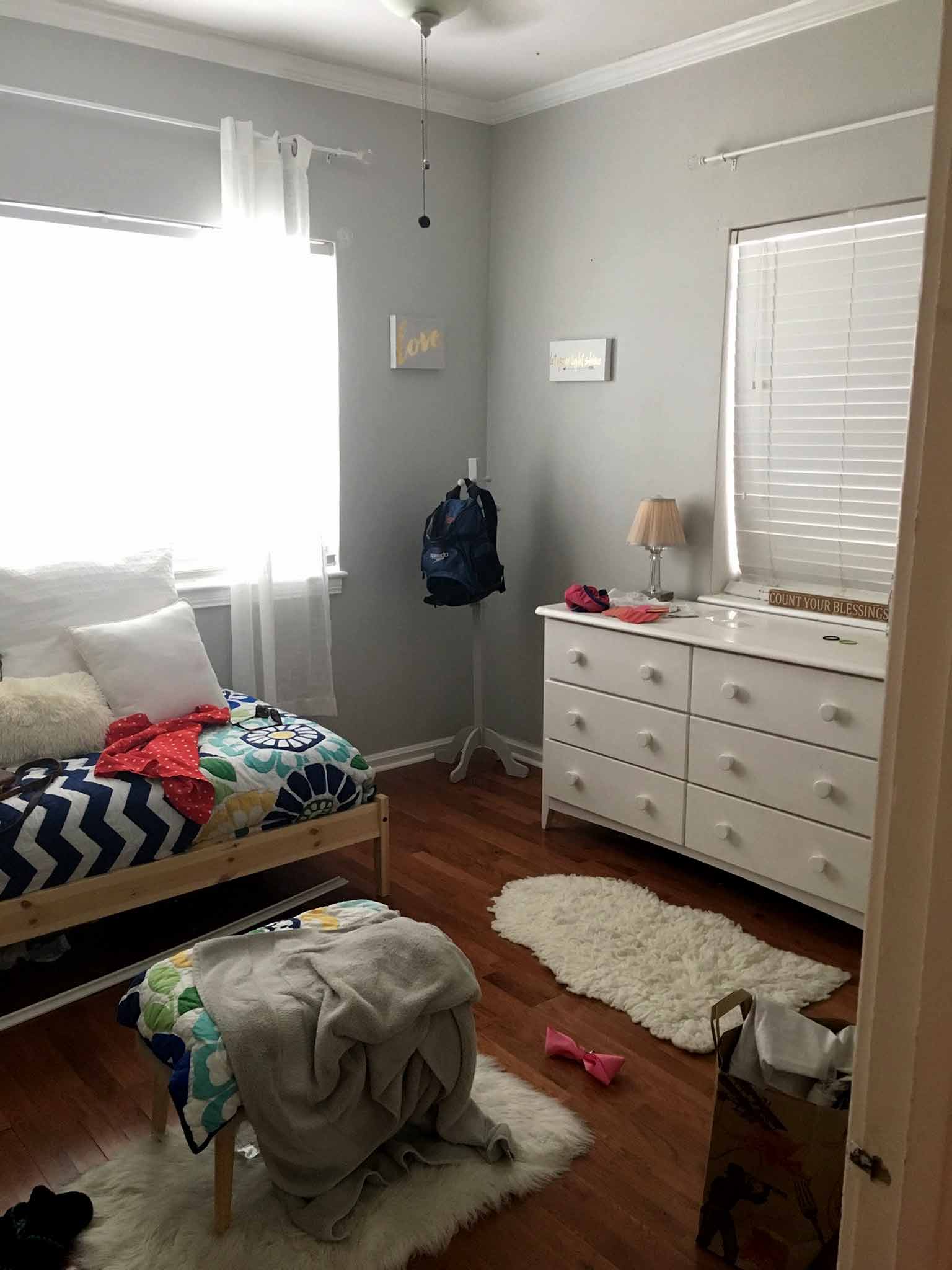 Tween bedroom before the makeover - That Homebird Life Blog