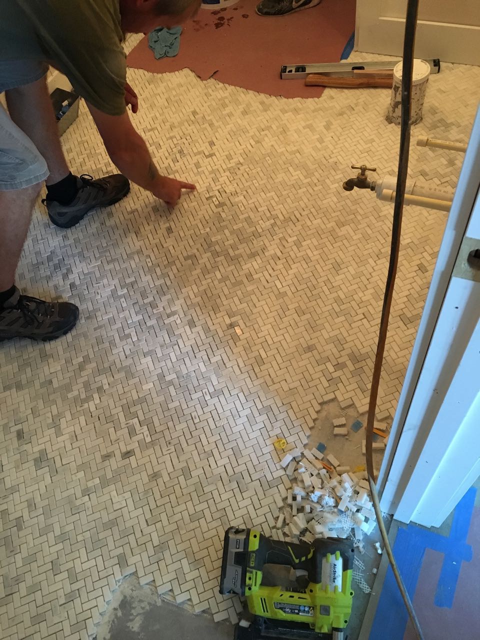 Guest House Progress: Flooring, Trim—and some Tile Drama