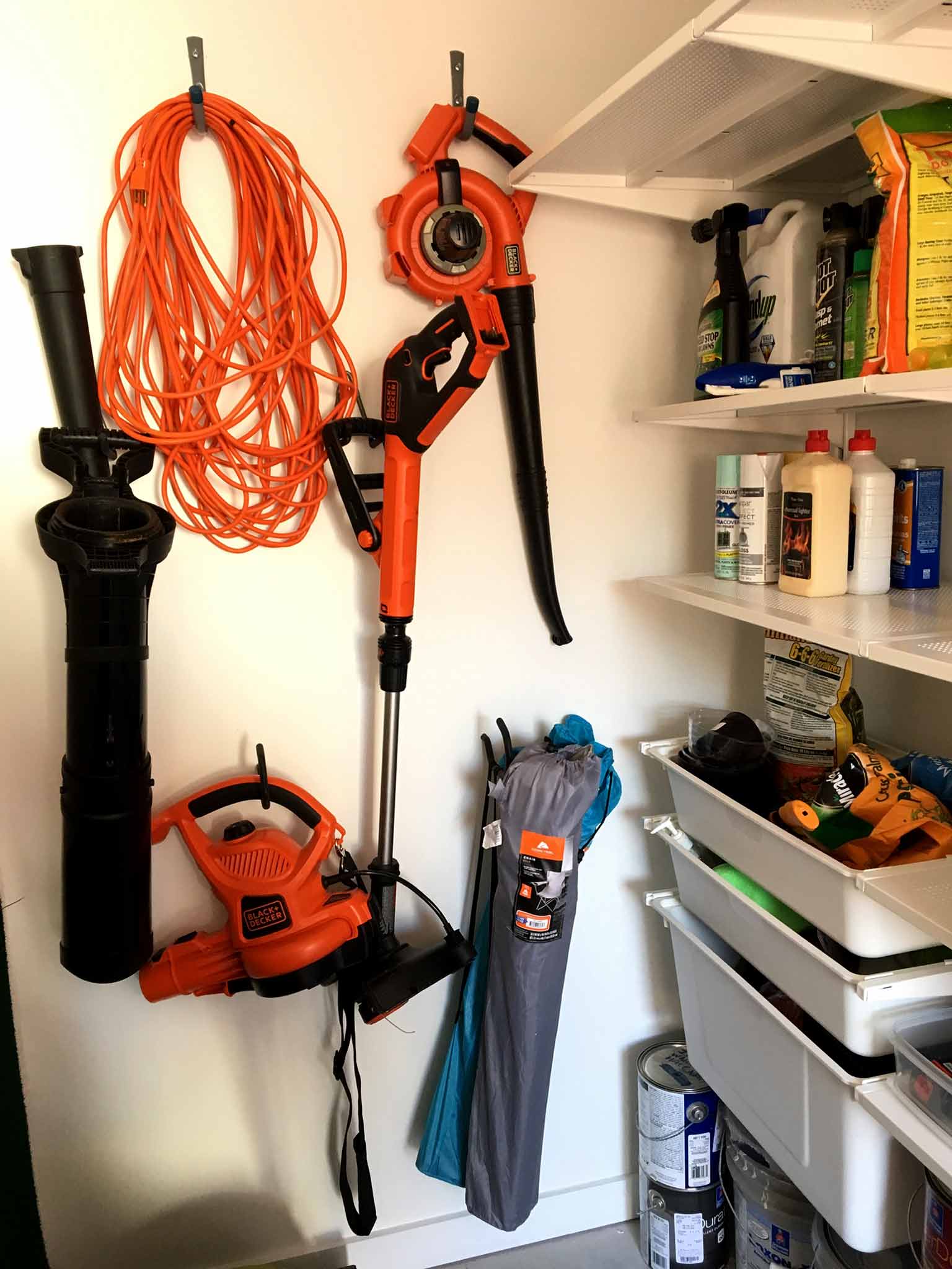 How I Organized Our Outdoor Storage Room