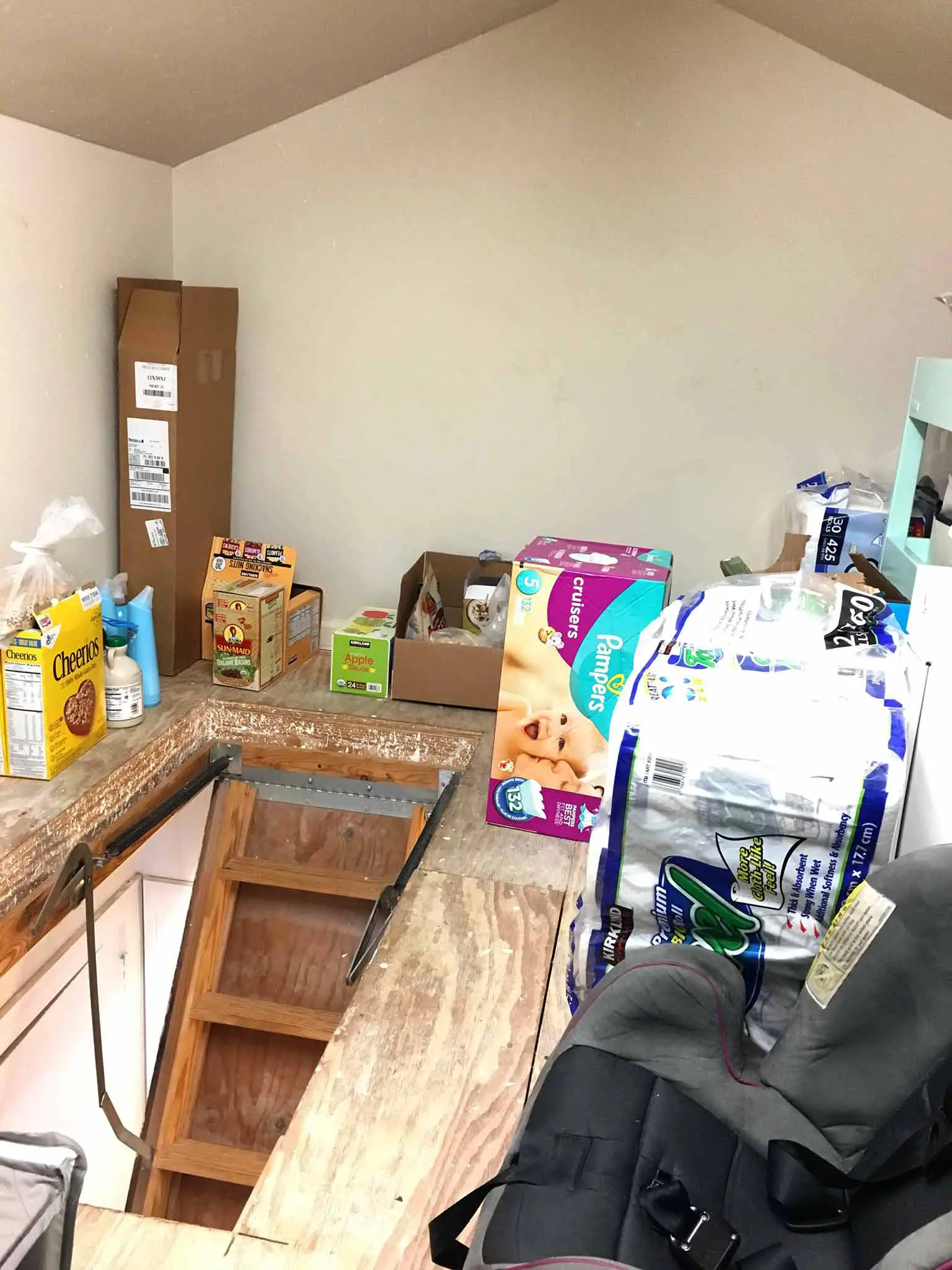 Groceries in the attic - That Homebird Life Blog