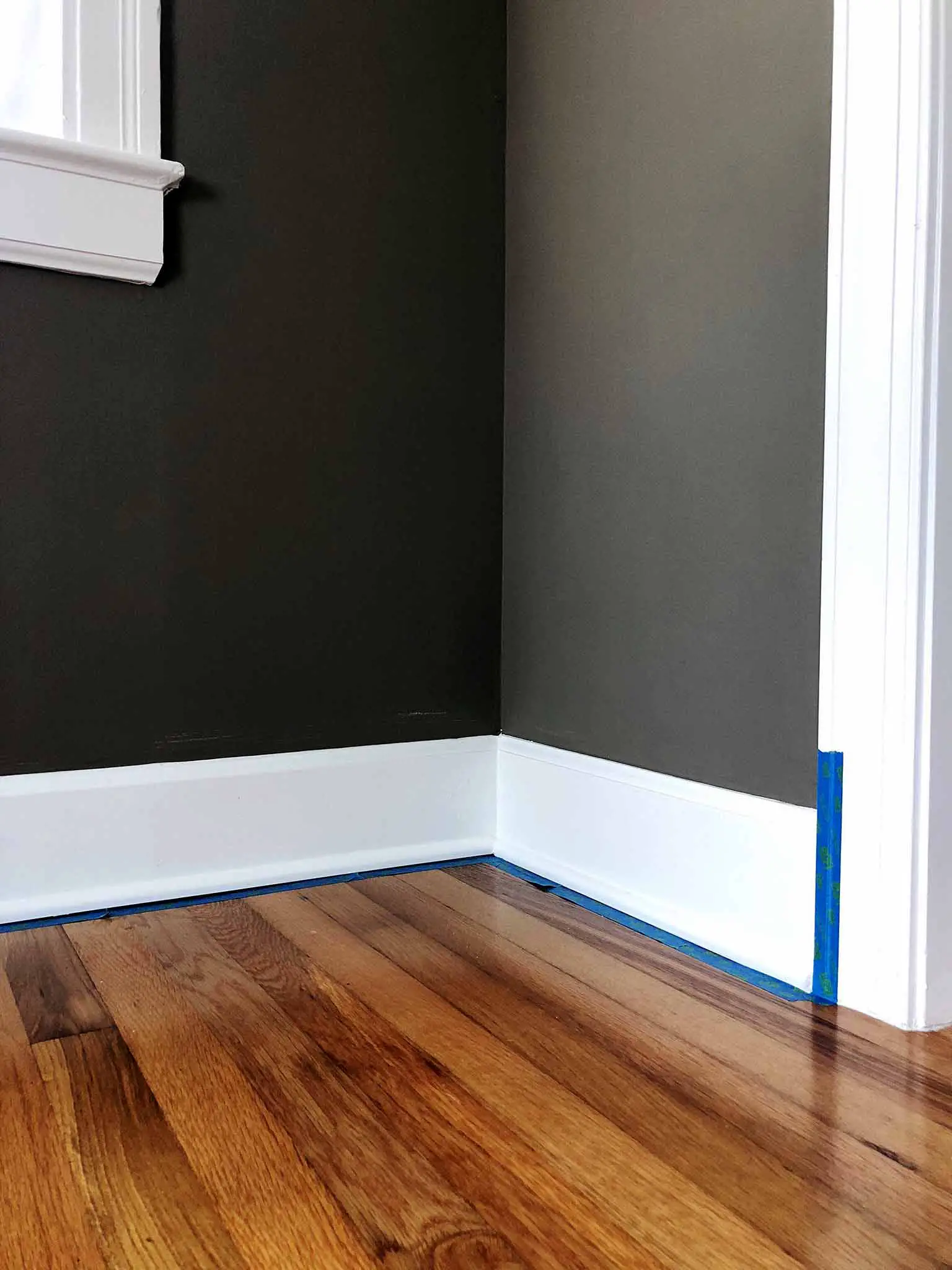 Master Bedroom Progress Painting Baseboards - The One Room Challenge - That Homebird Life Blog
