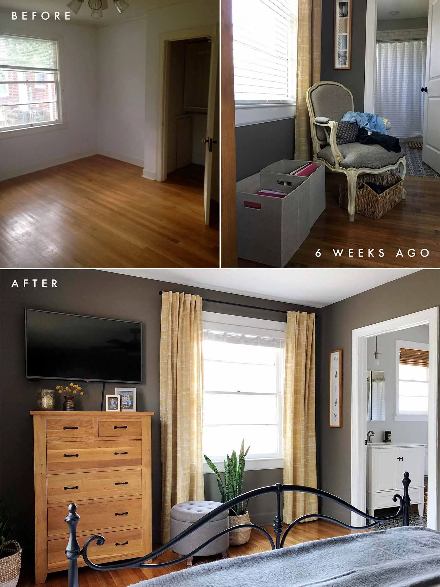Master Bedroom Before and After - The One Room Challenge - That Homebird Life Blog