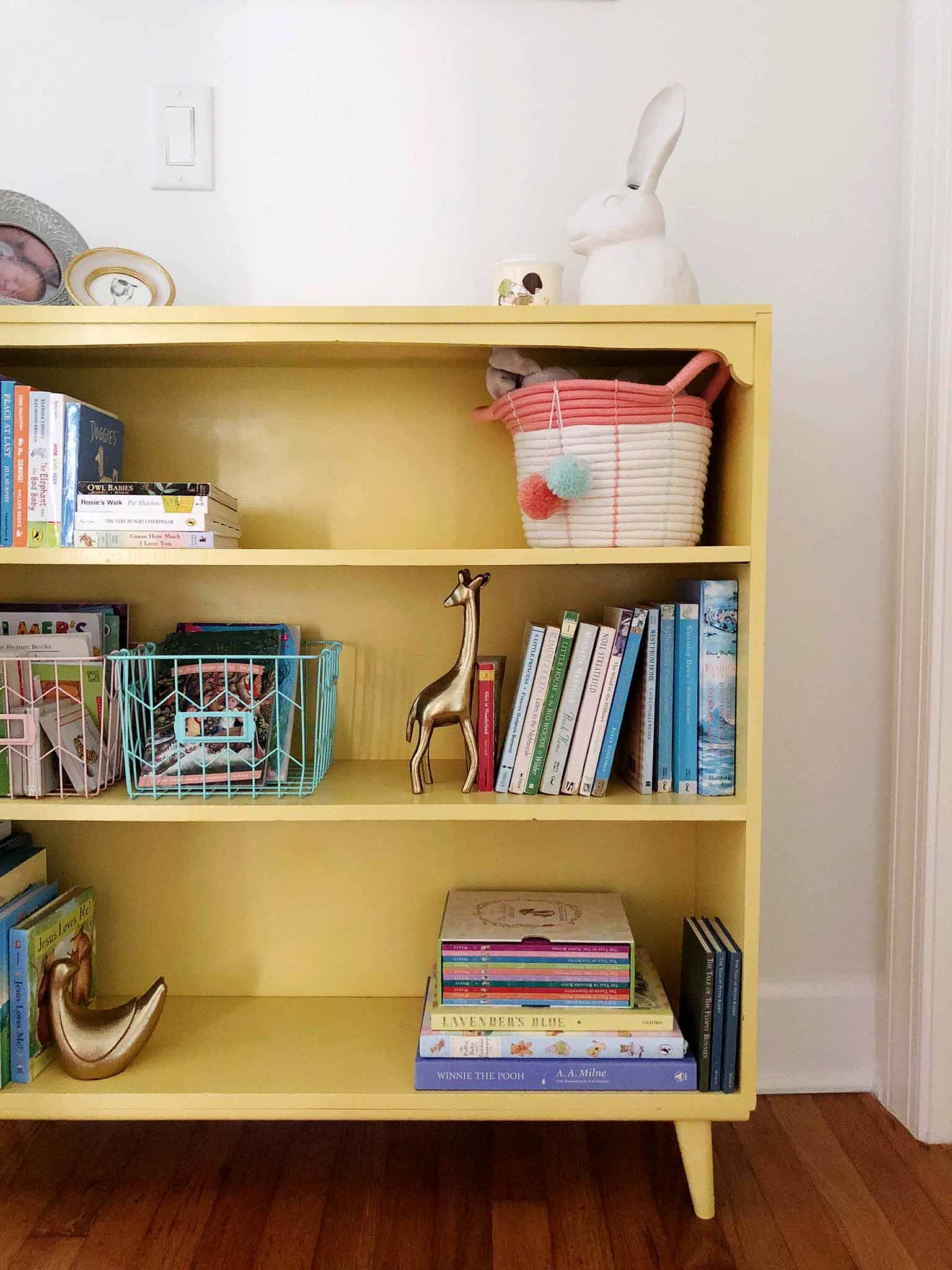 Book Caddy with Shelf, Bookshelf with Storage