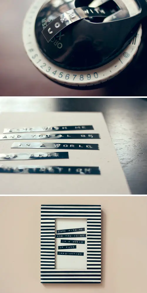 Using a label maker to create art - That Homebird Life Blog