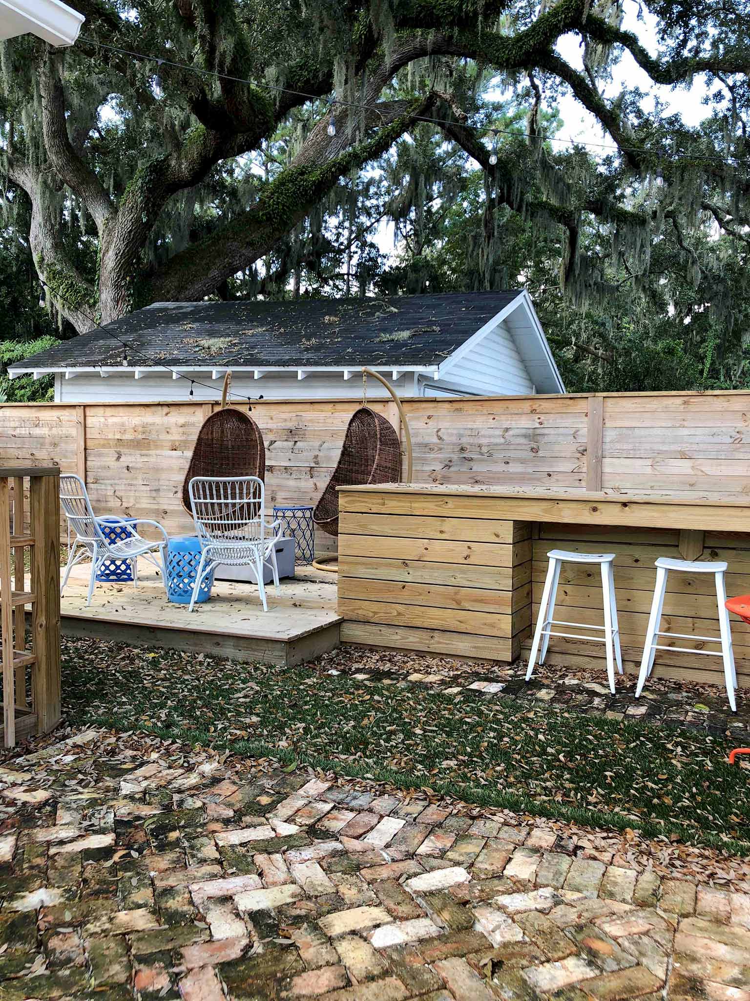 Current situation - bar and hot tub area - That Homebird Life Blog