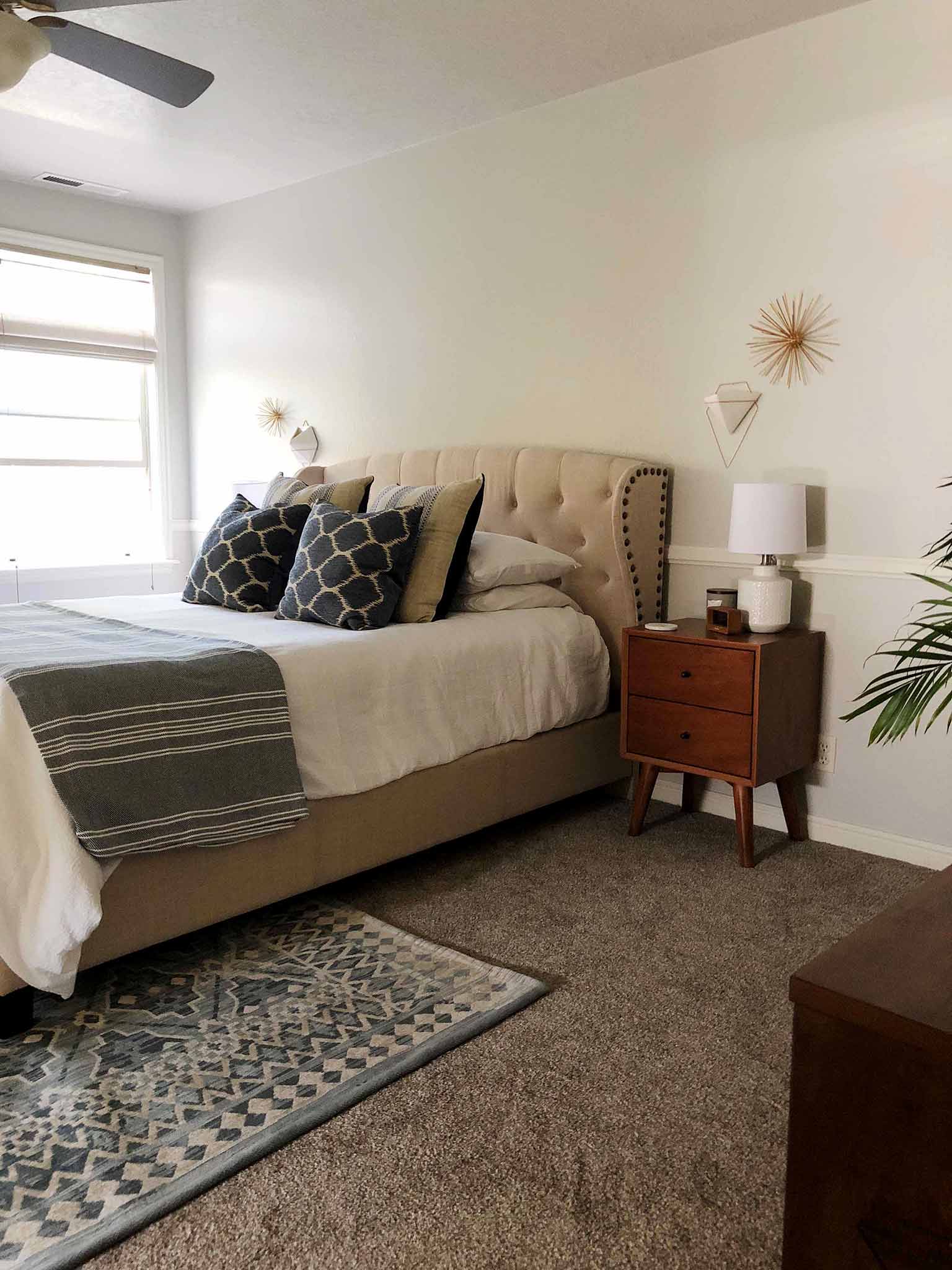 A Serene, Mid Century Modern, Coastal Style Master Bedroom Makeover