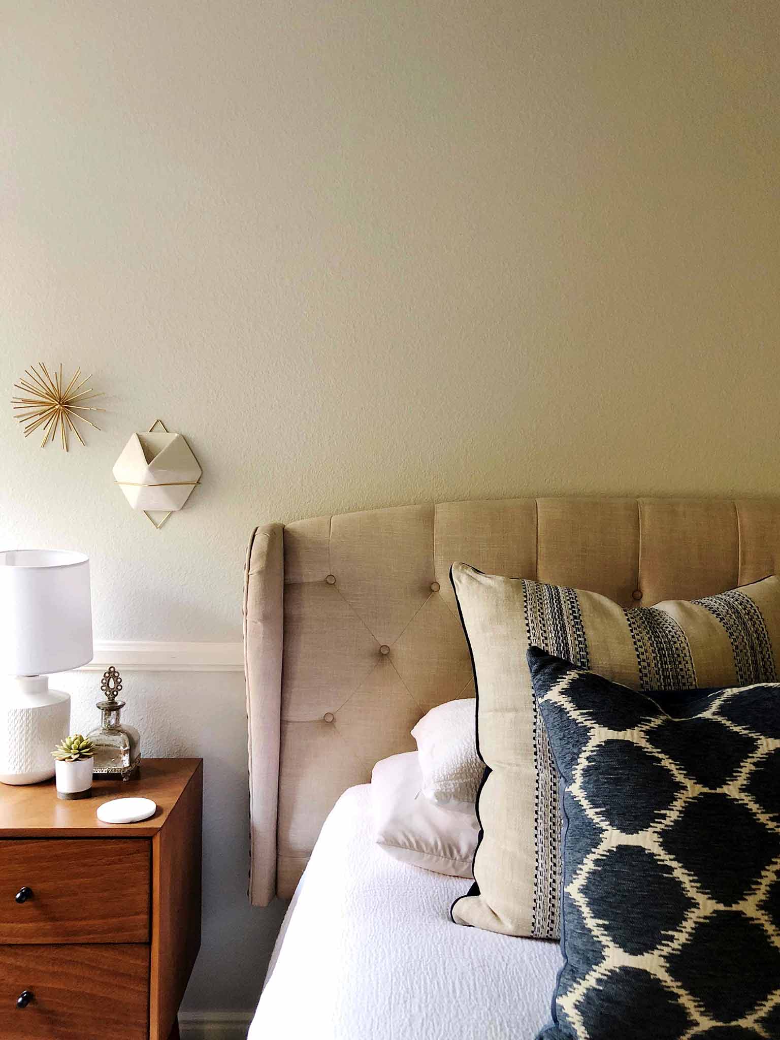 AFTER - Mid Century Modern, Coastal, Master Bedroom Makeover - That Homebird Life Blog