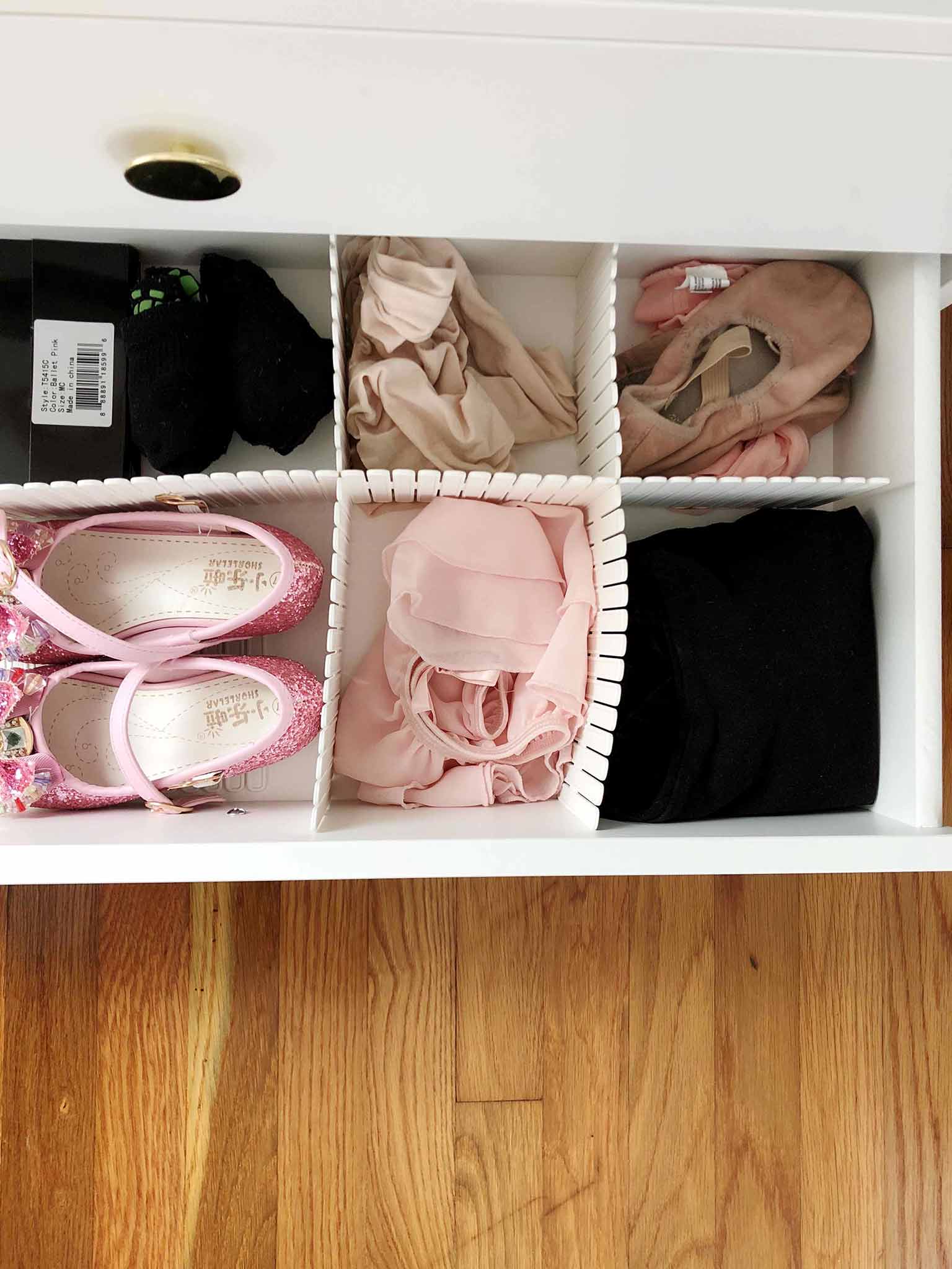 Drawer dividers in kids' rooms | 14 of My Favorite Products to Help You Organize What's Left After Decluttering | That Homebird Life Blog | #organization #organizationideas