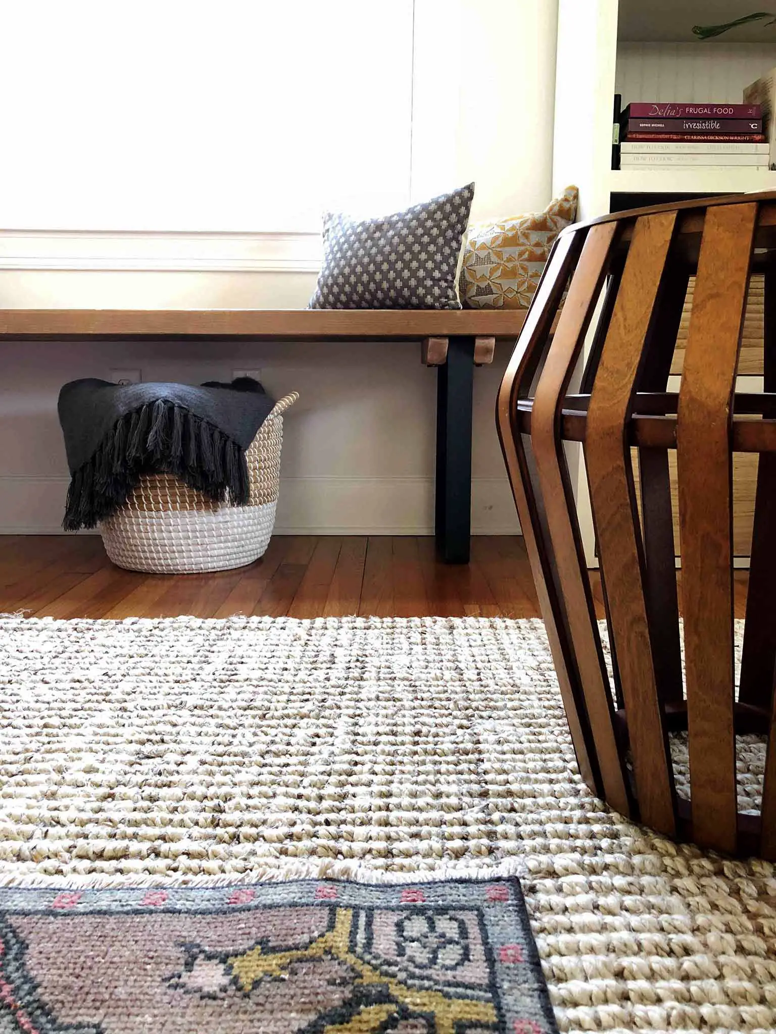 Using a basket to hide a router | 14 of My Favorite Products to Help You Organize What's Left After Decluttering | That Homebird Life Blog | #organization #organizationideas
