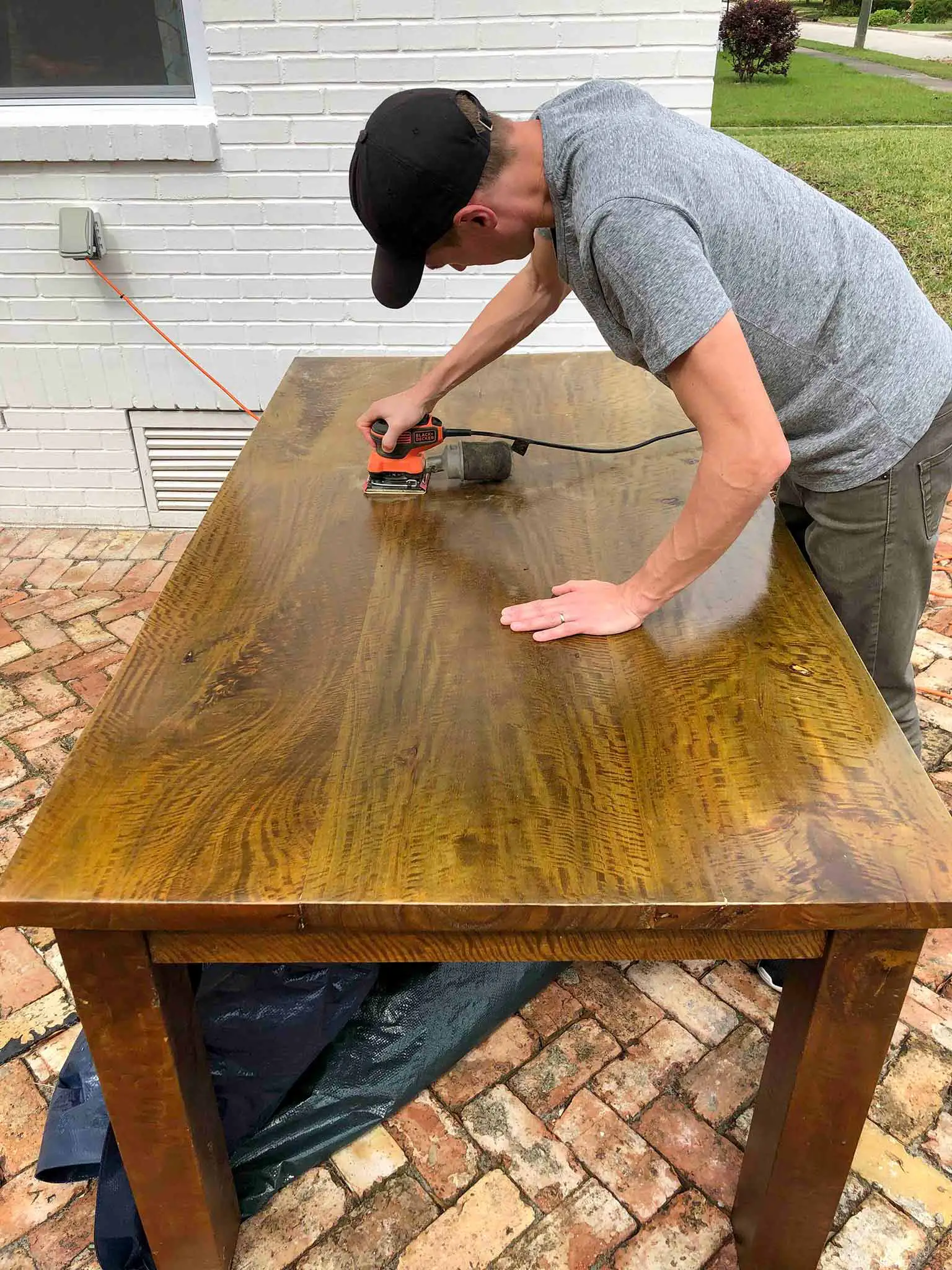 refinishing a dark wood table