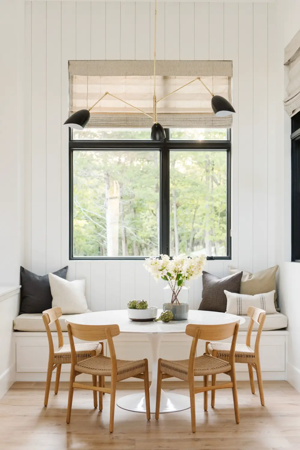 dining room with window bench