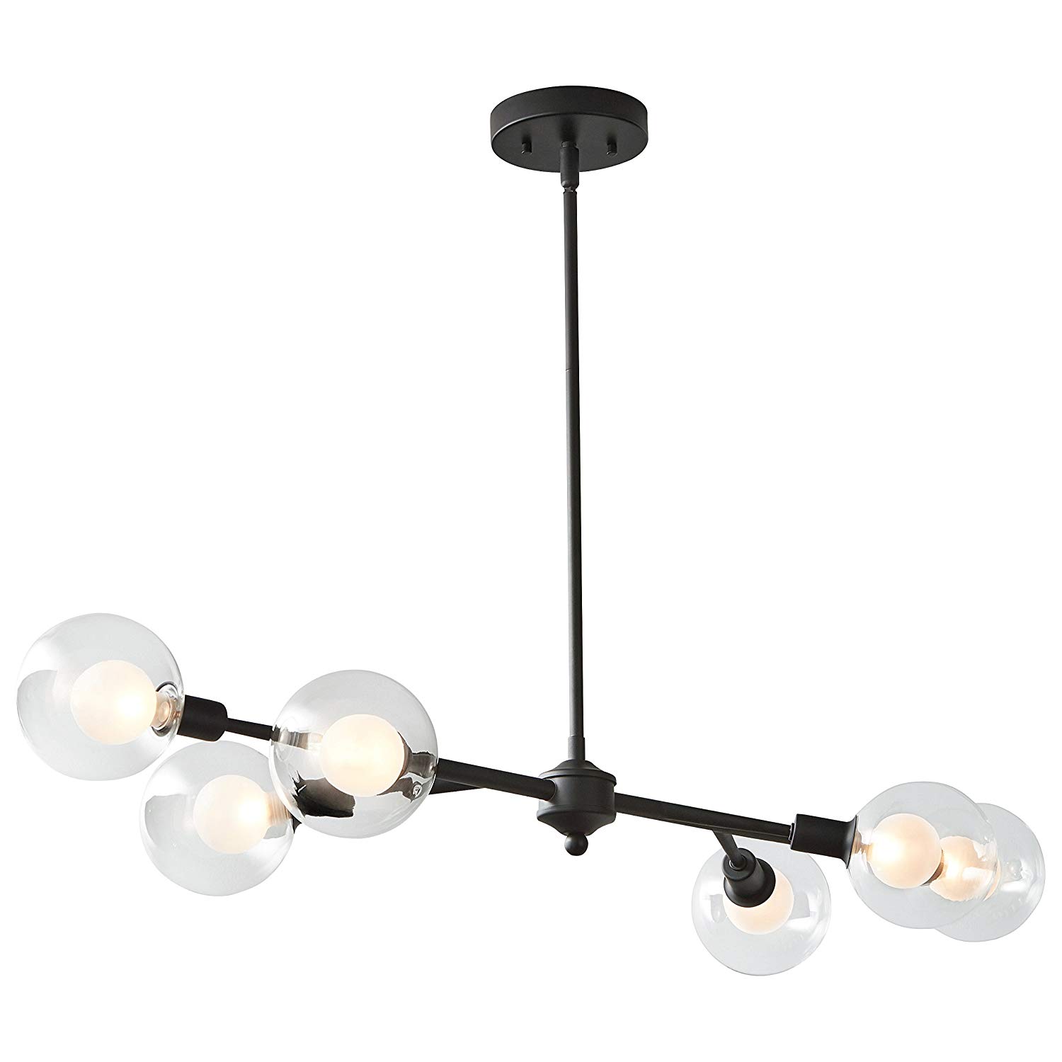 Matte Black Globe Chandelier