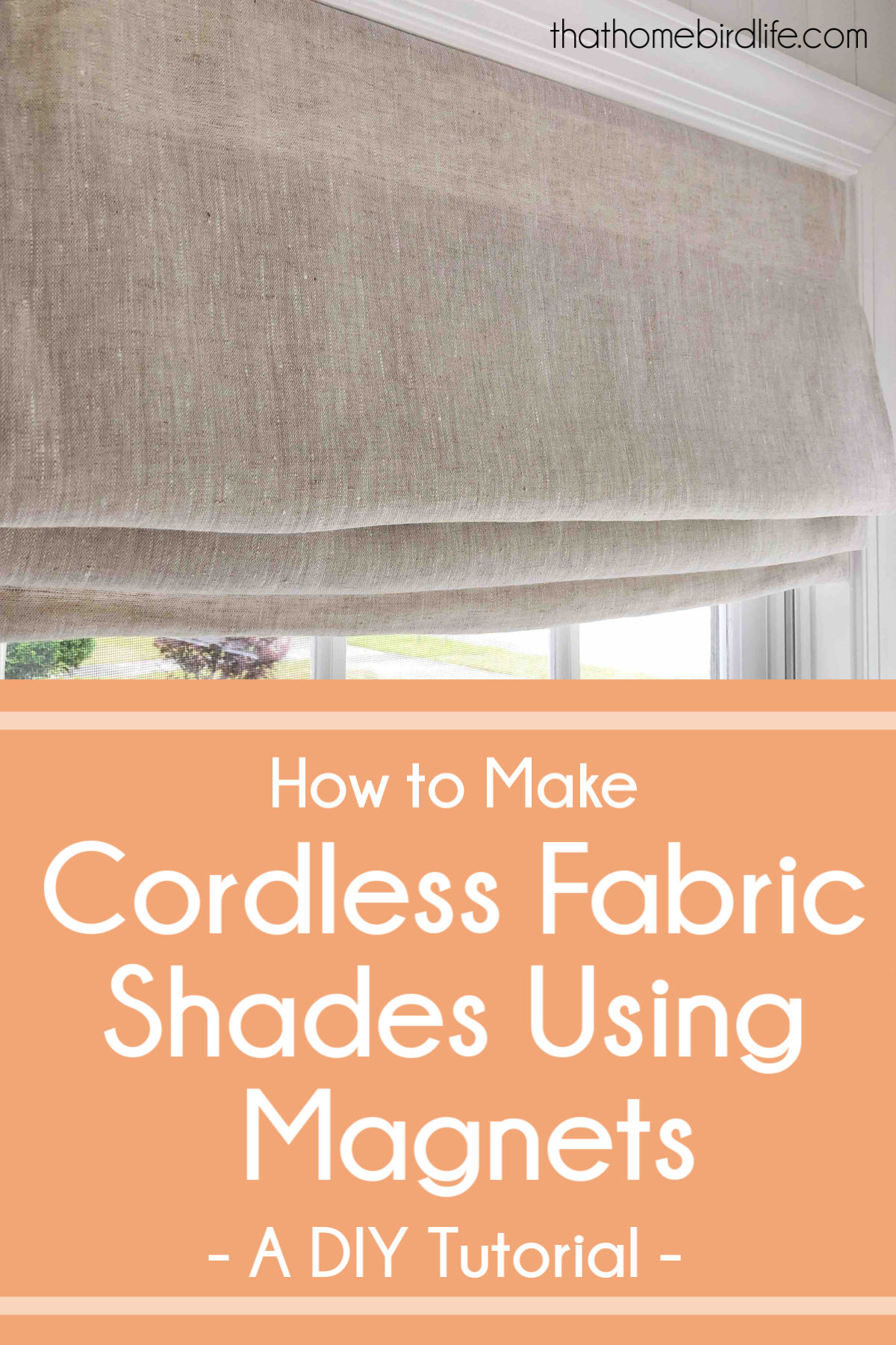 DIY Cordless Fabric Shades: One Room Challenge Week Five