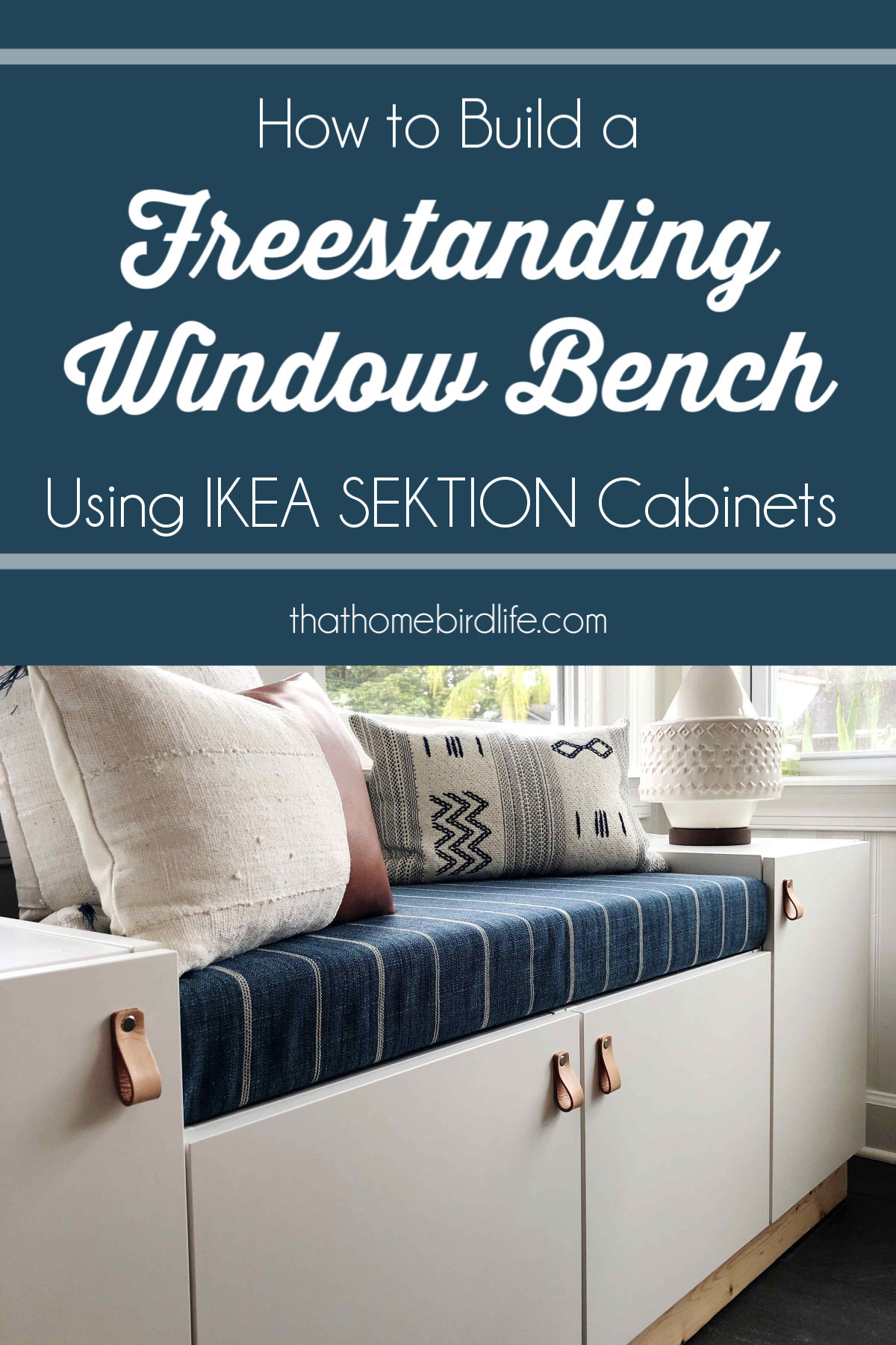 Building a Freestanding Window Bench from IKEA Cabinets: One Room Challenge Week Four