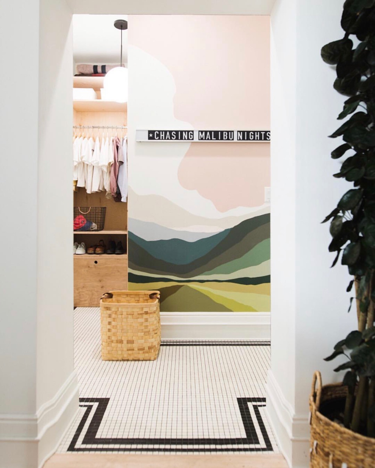 The Power of Paint: Adding Color to Our Playroom with a Modern Landscape Mural