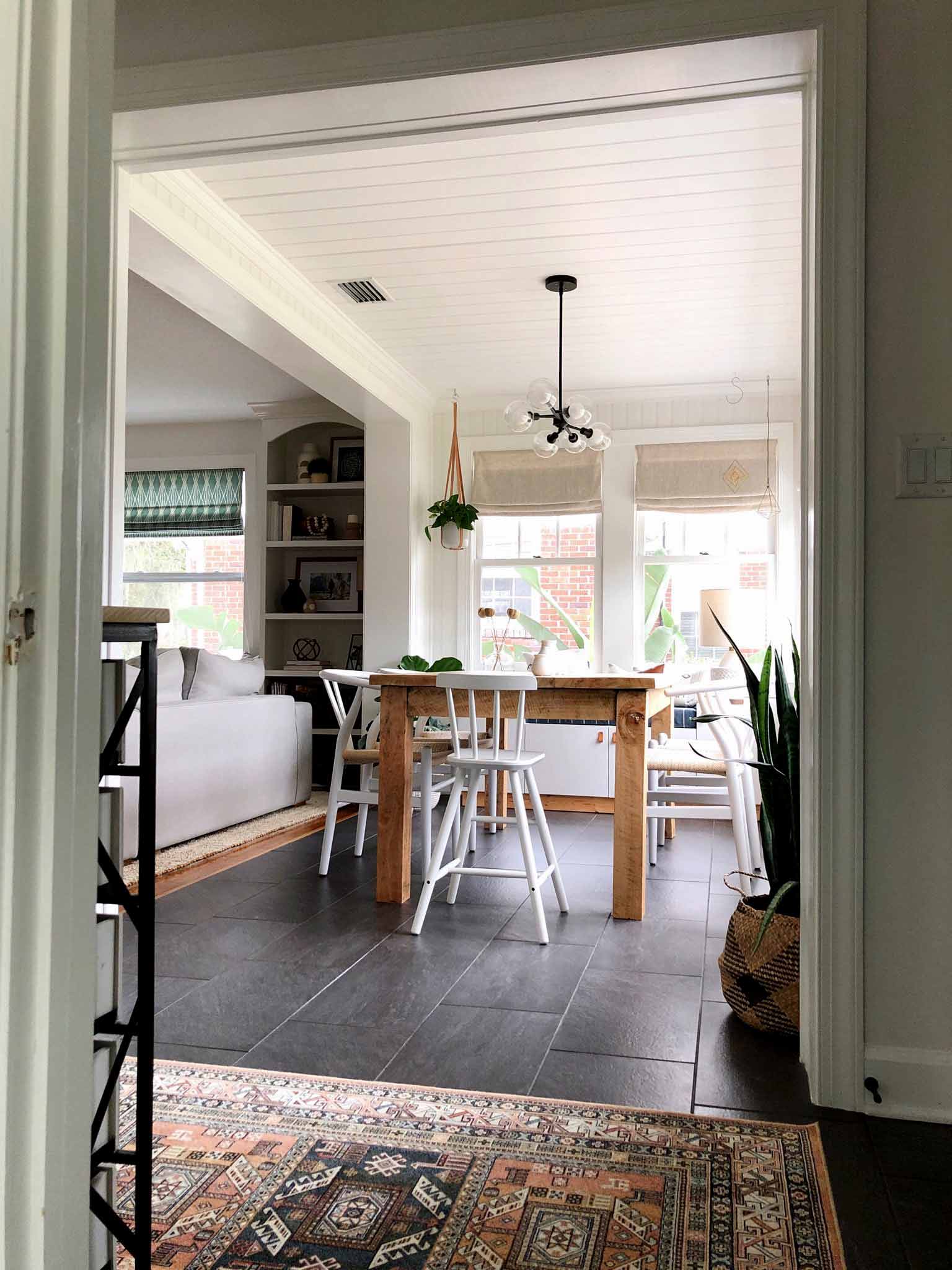 view into dining room