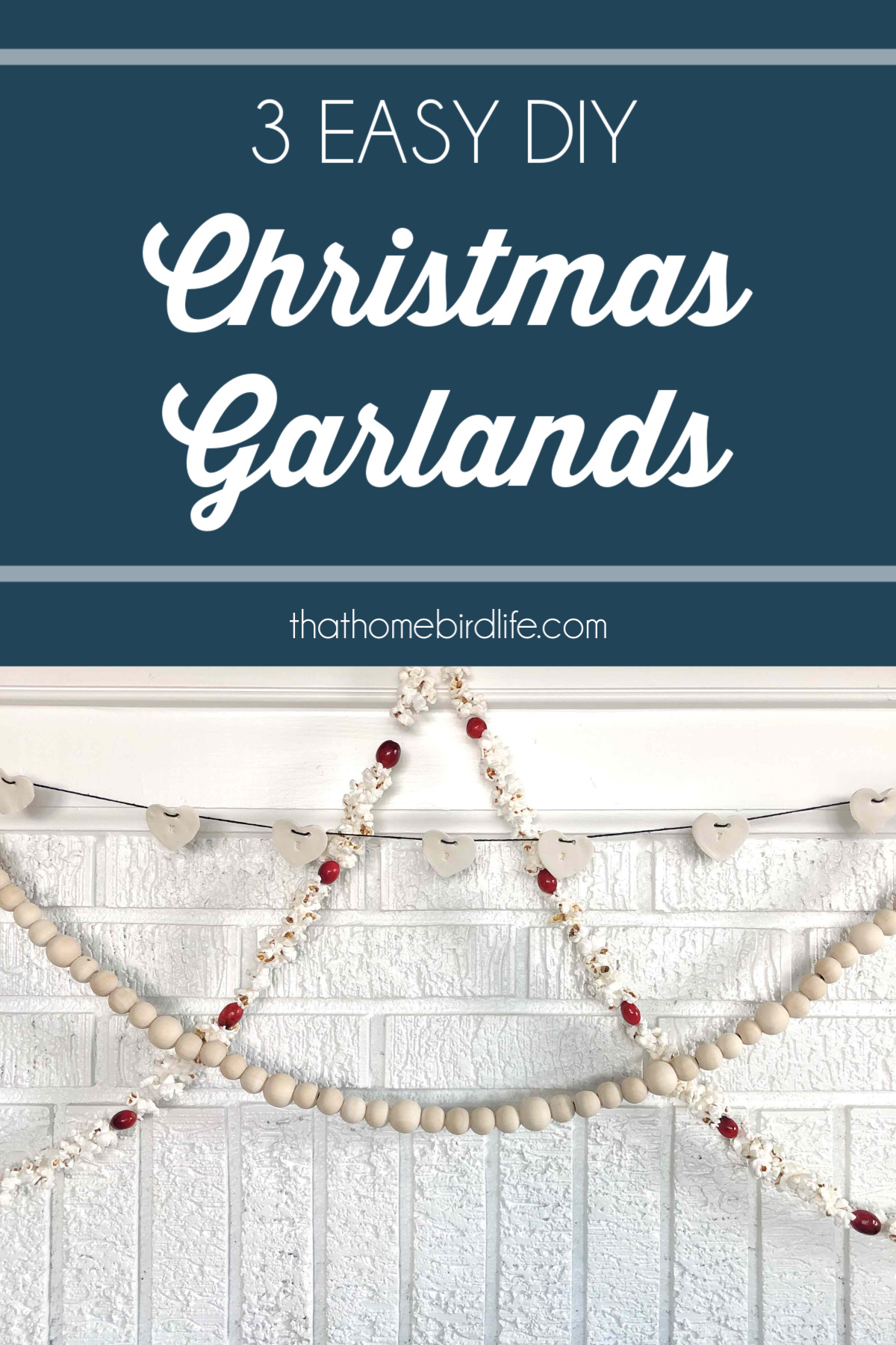 Three Simple, Quick and Inexpensive DIY Christmas Garlands