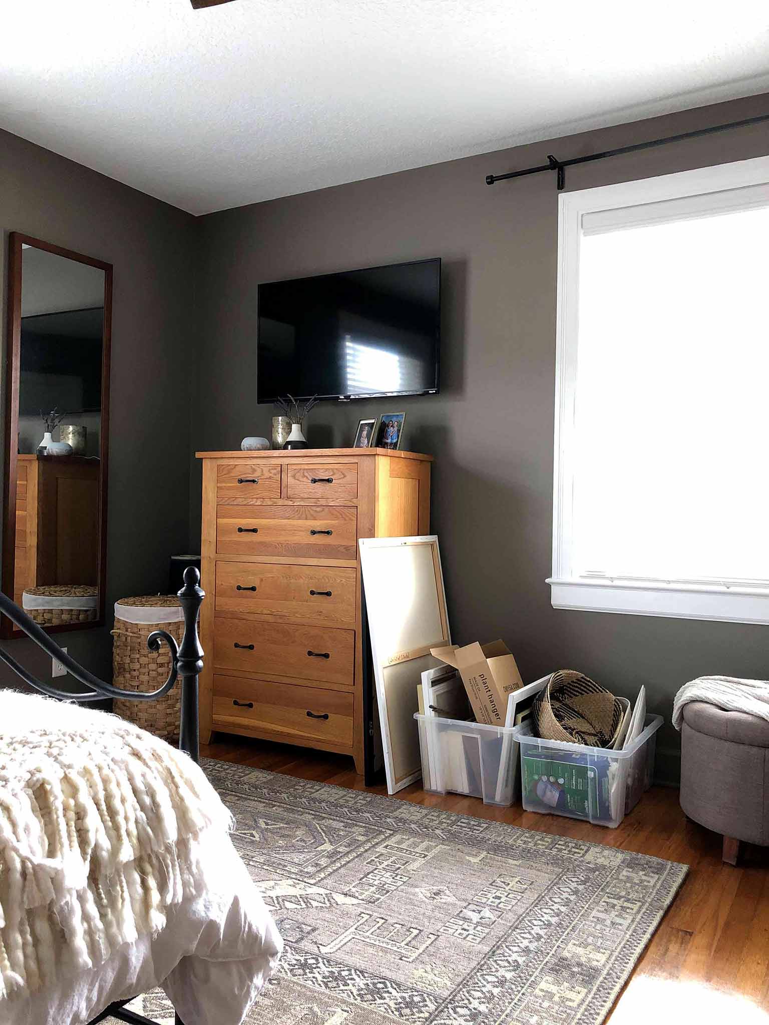 master bedroom clutter