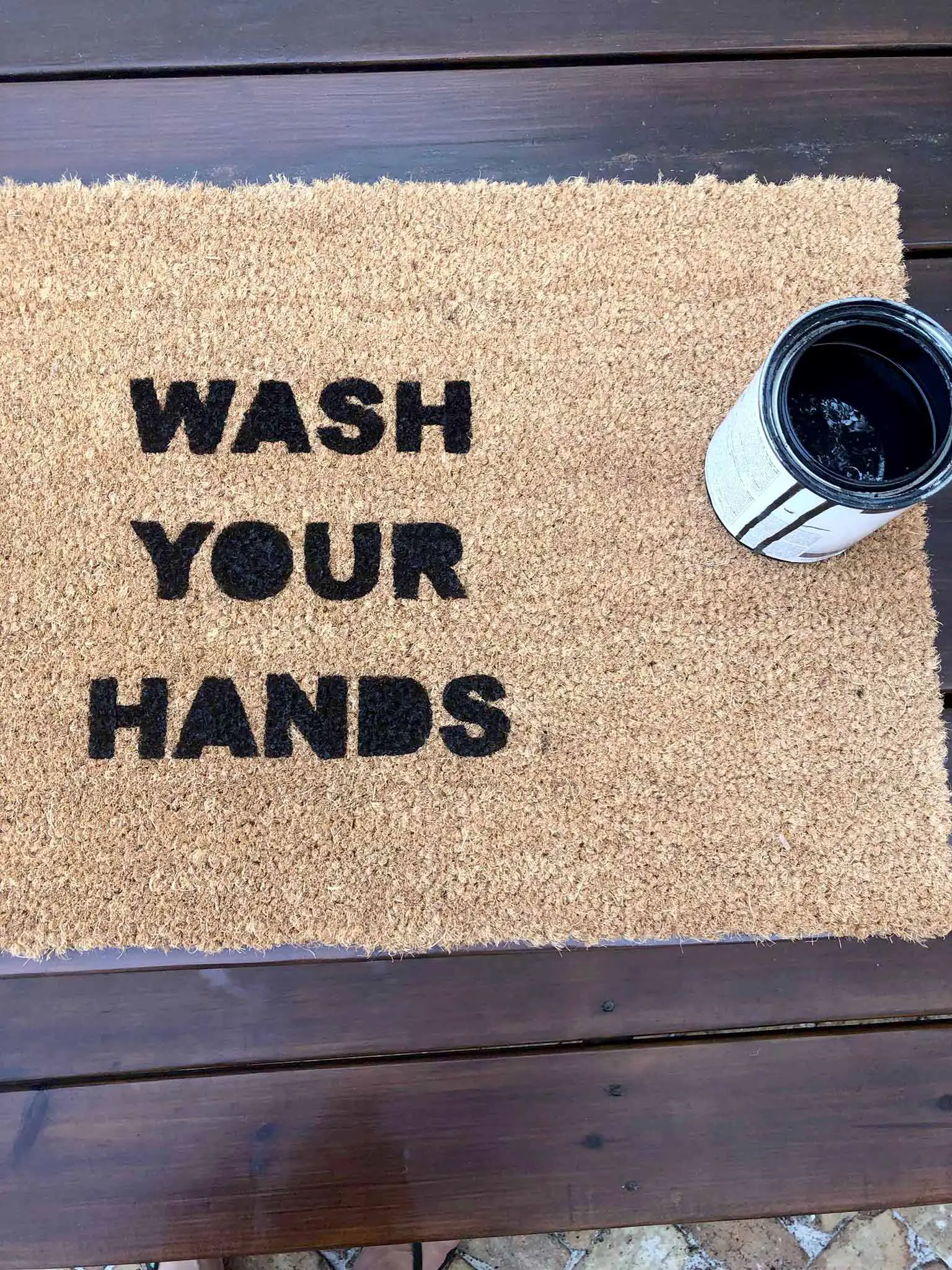 wash your hands doormat