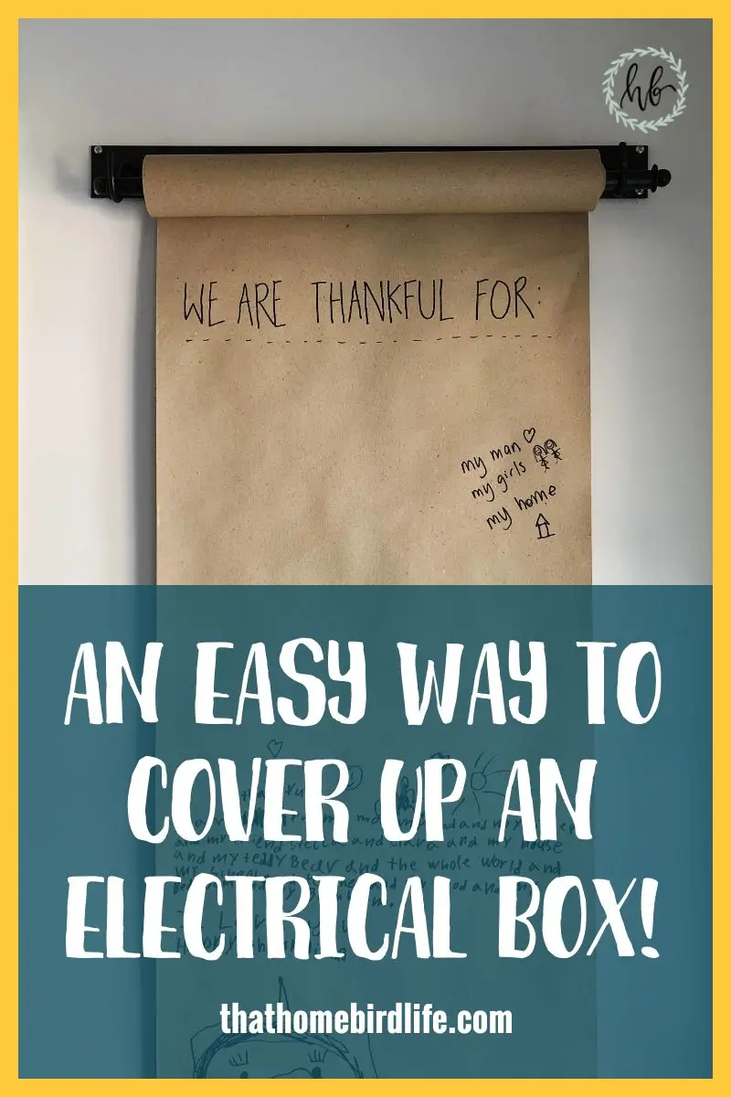 an easy way to cover up an electrical box