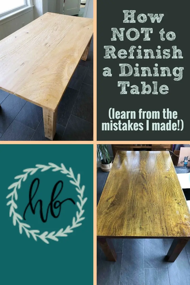 how not to refinish a dining room table