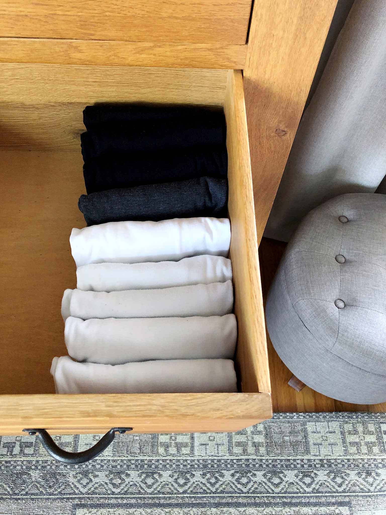 KonMari file folding t shirts