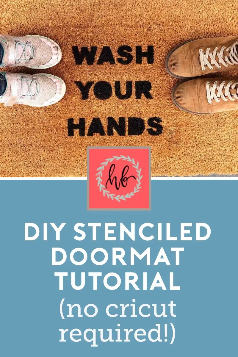 tutorial for stenciled doormat