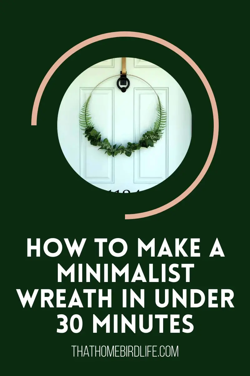 tutorial for minimalist wreath