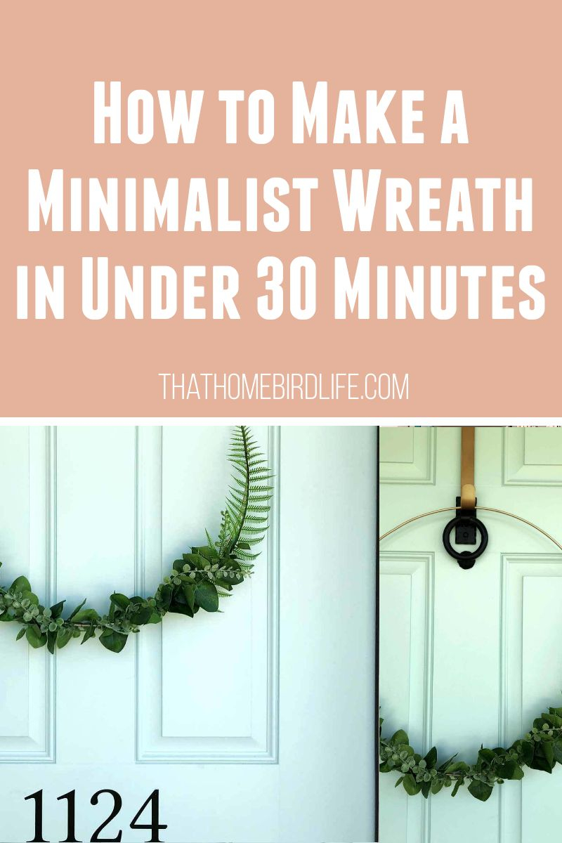 tutorial for minimalist wreath
