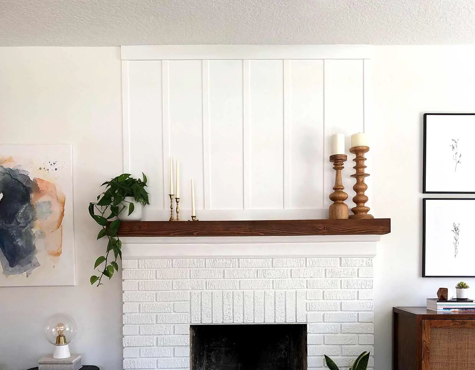 DIY Board and Batten Tutorial: Creating a Focal Point Above the Fireplace