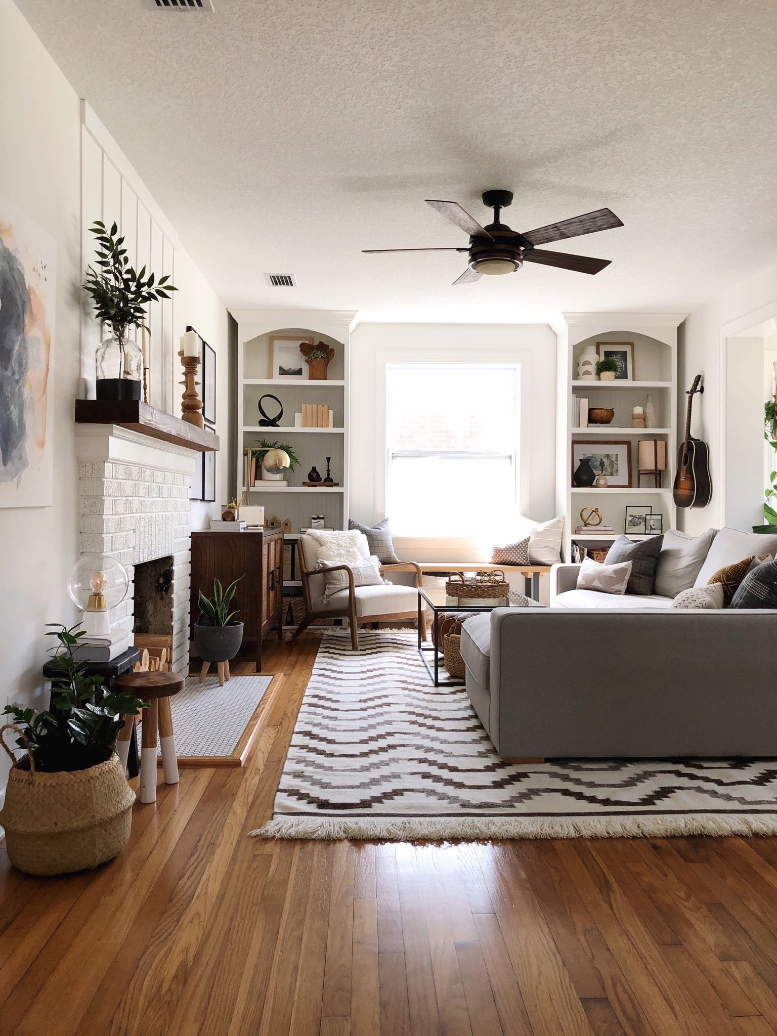 classic living room with sectional