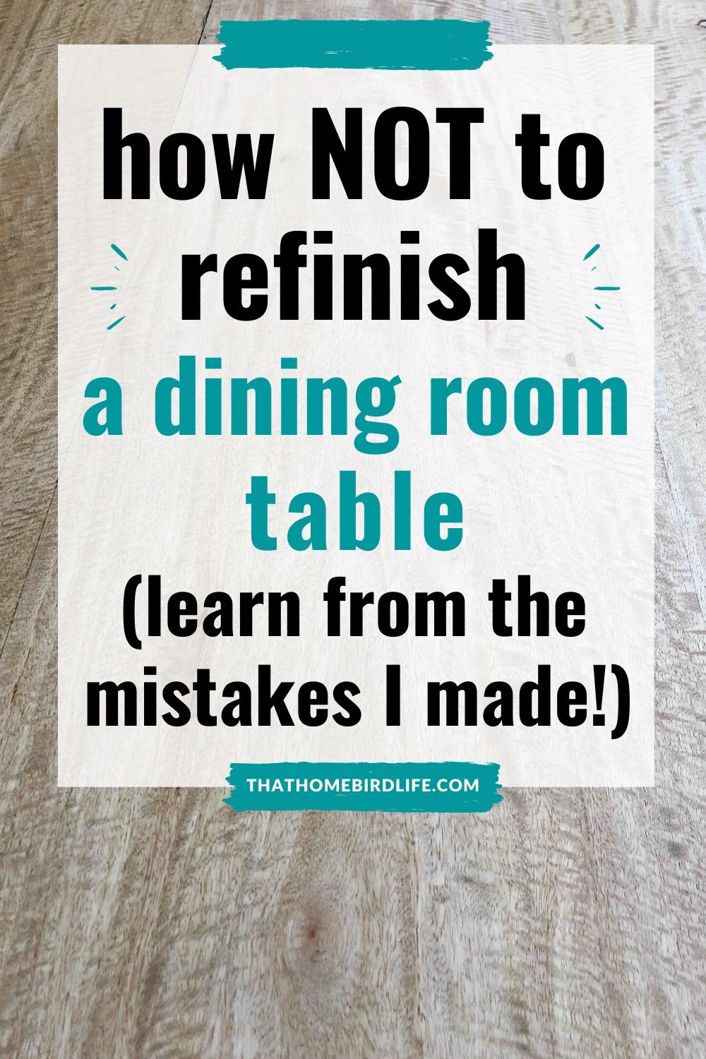 How NOT to Refinish a Dining Room Table: One Room Challenge Week Two