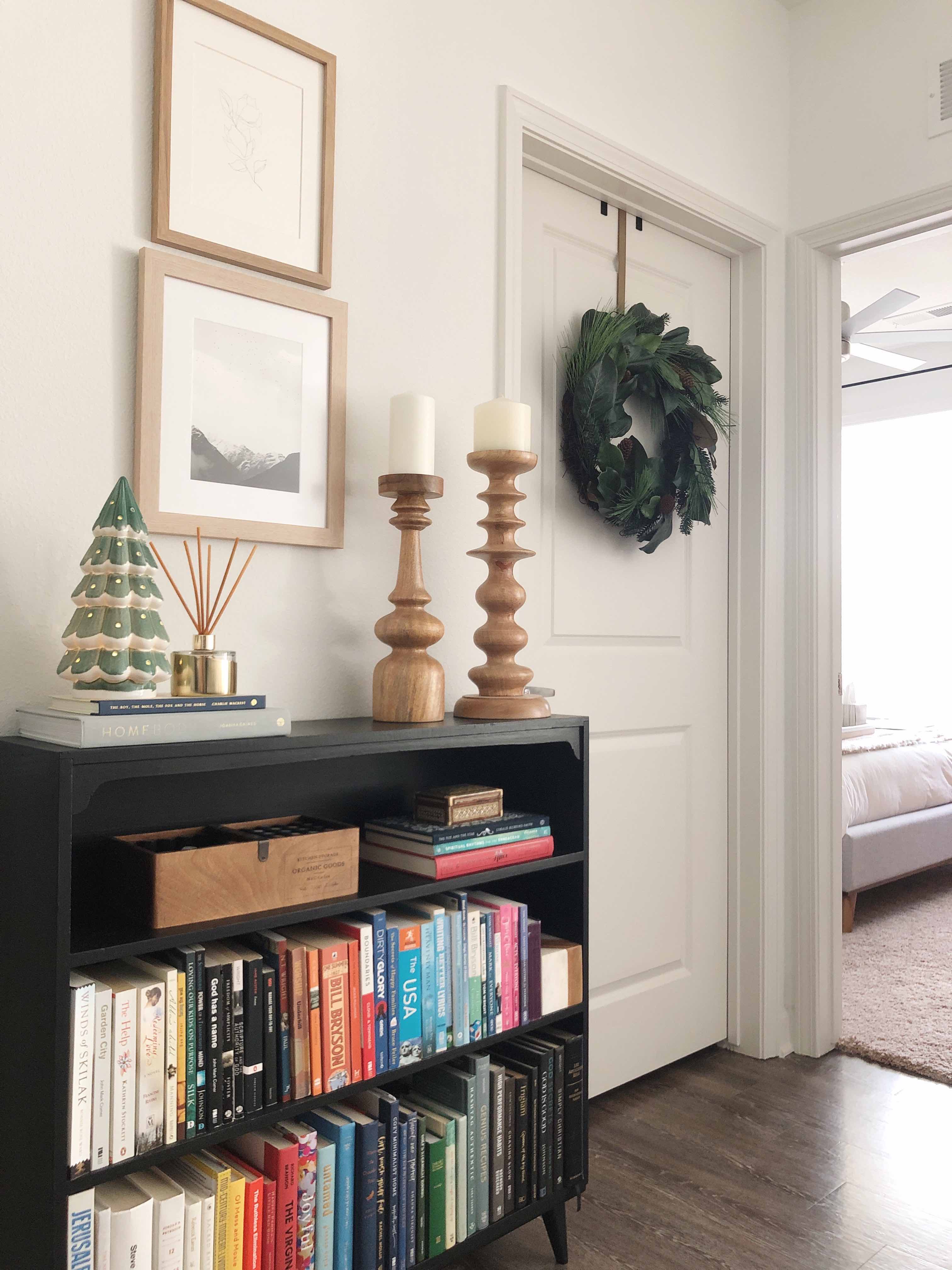 wreath on interior door