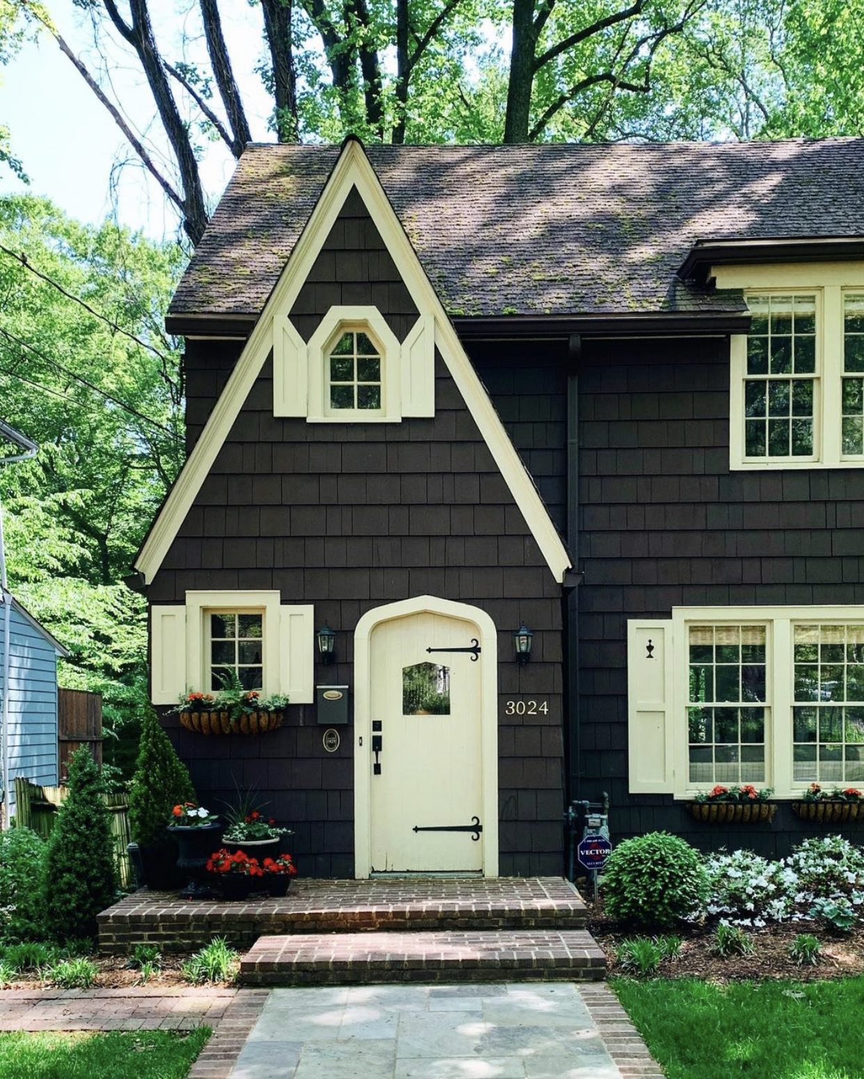 exterior of a black house