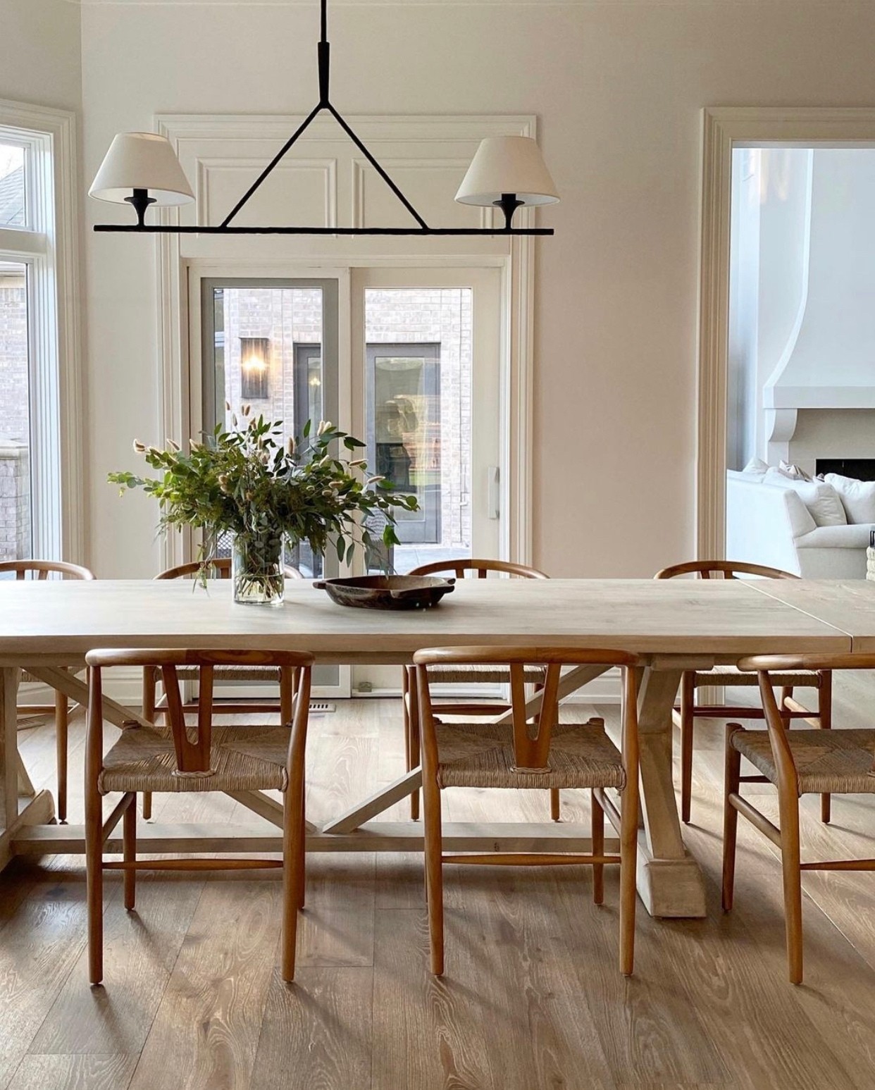 dining room with wood floors and natural light