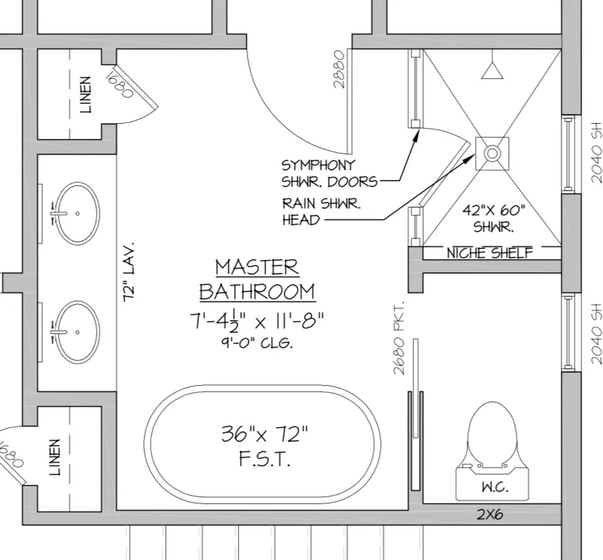 master bathroom plans