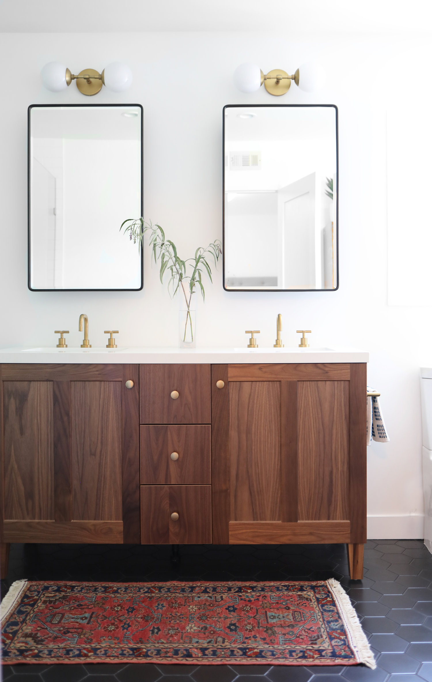 bright master bathroom